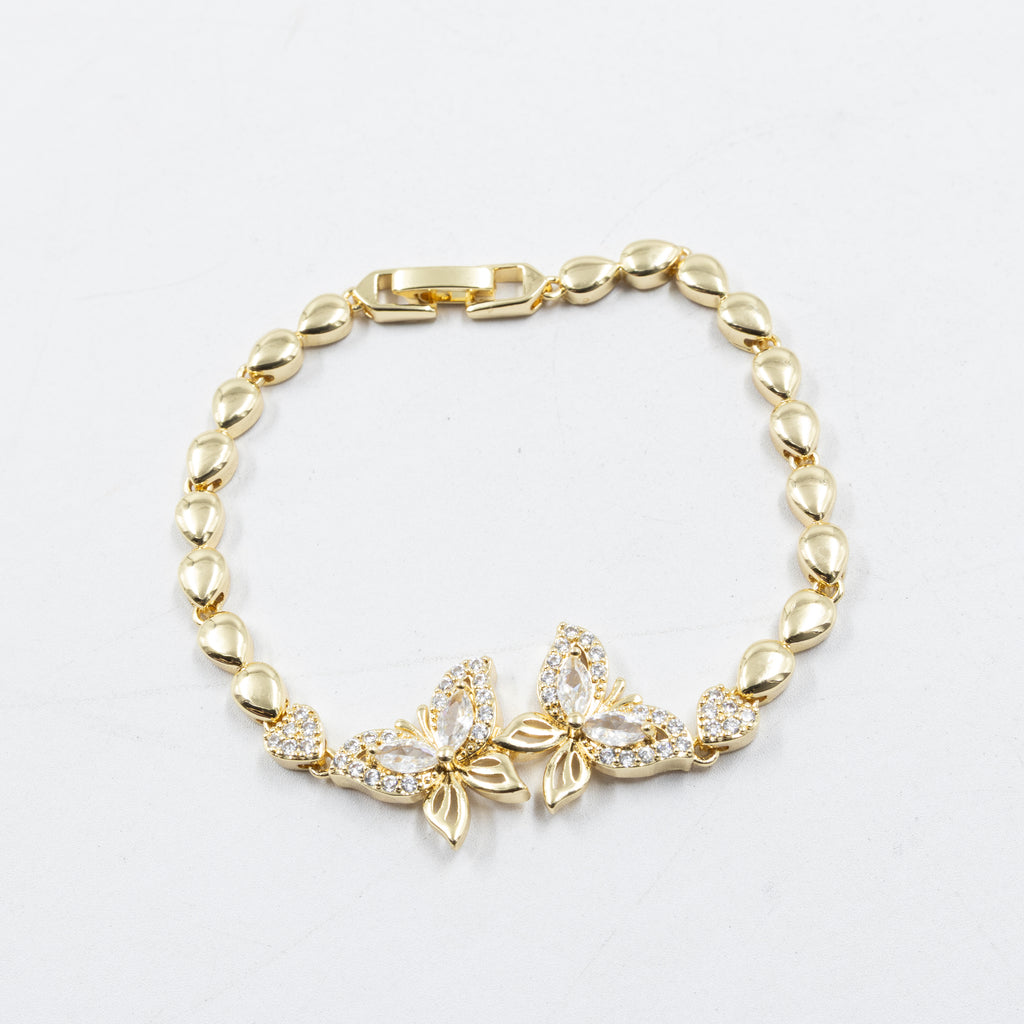 Pulseras Doradas con Piedras M7 Oro Laminado
