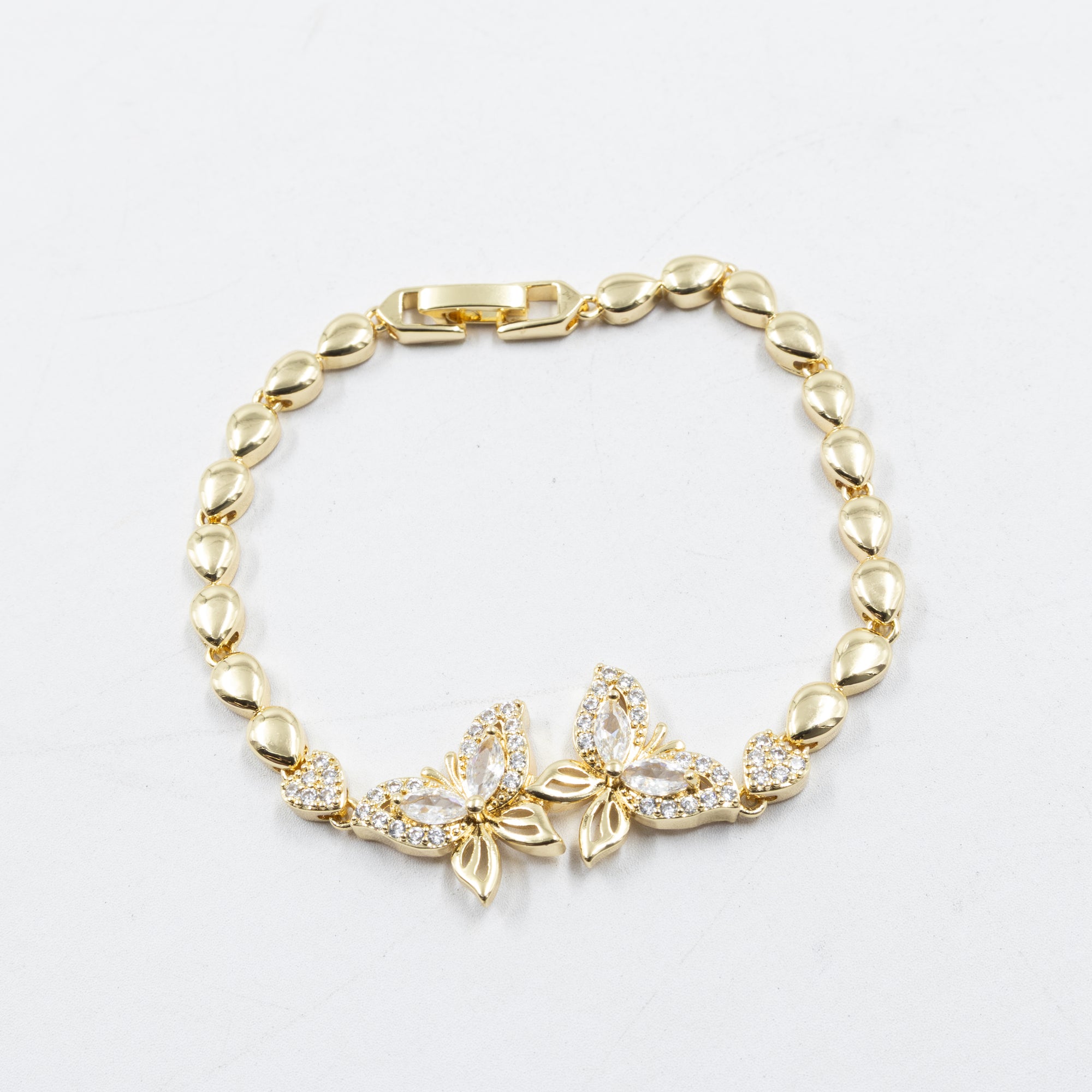 Pulseras Doradas con Piedras M7 Oro Laminado