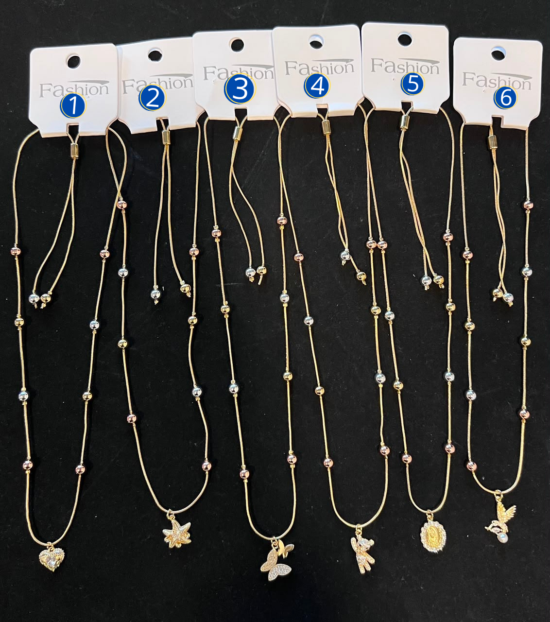 [13/AGOSTO/26] Collares Dorados con Dije M3 Oro Laminado