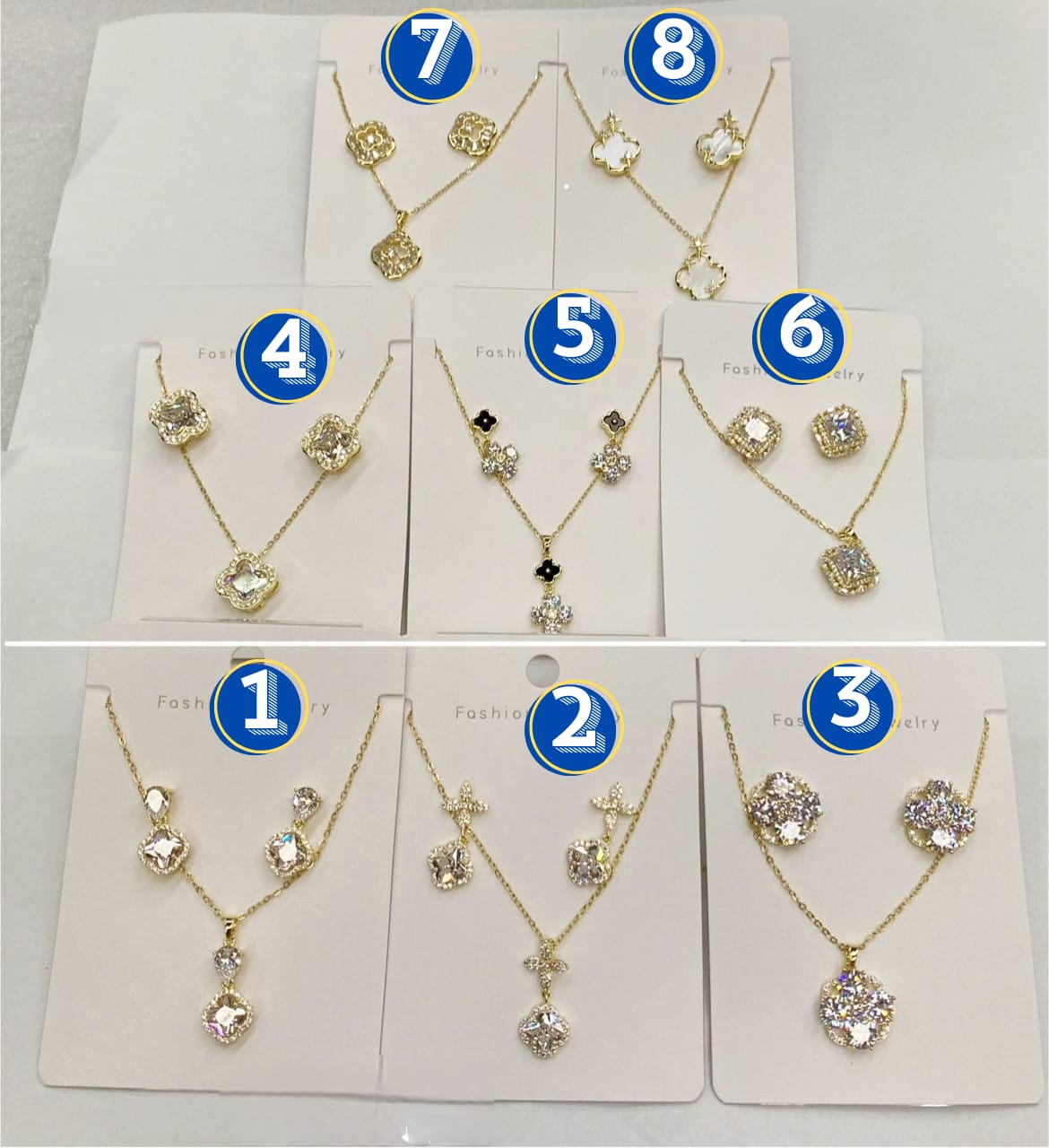 Collar y Arete Dorado Ansheli - M2 Oro Laminado