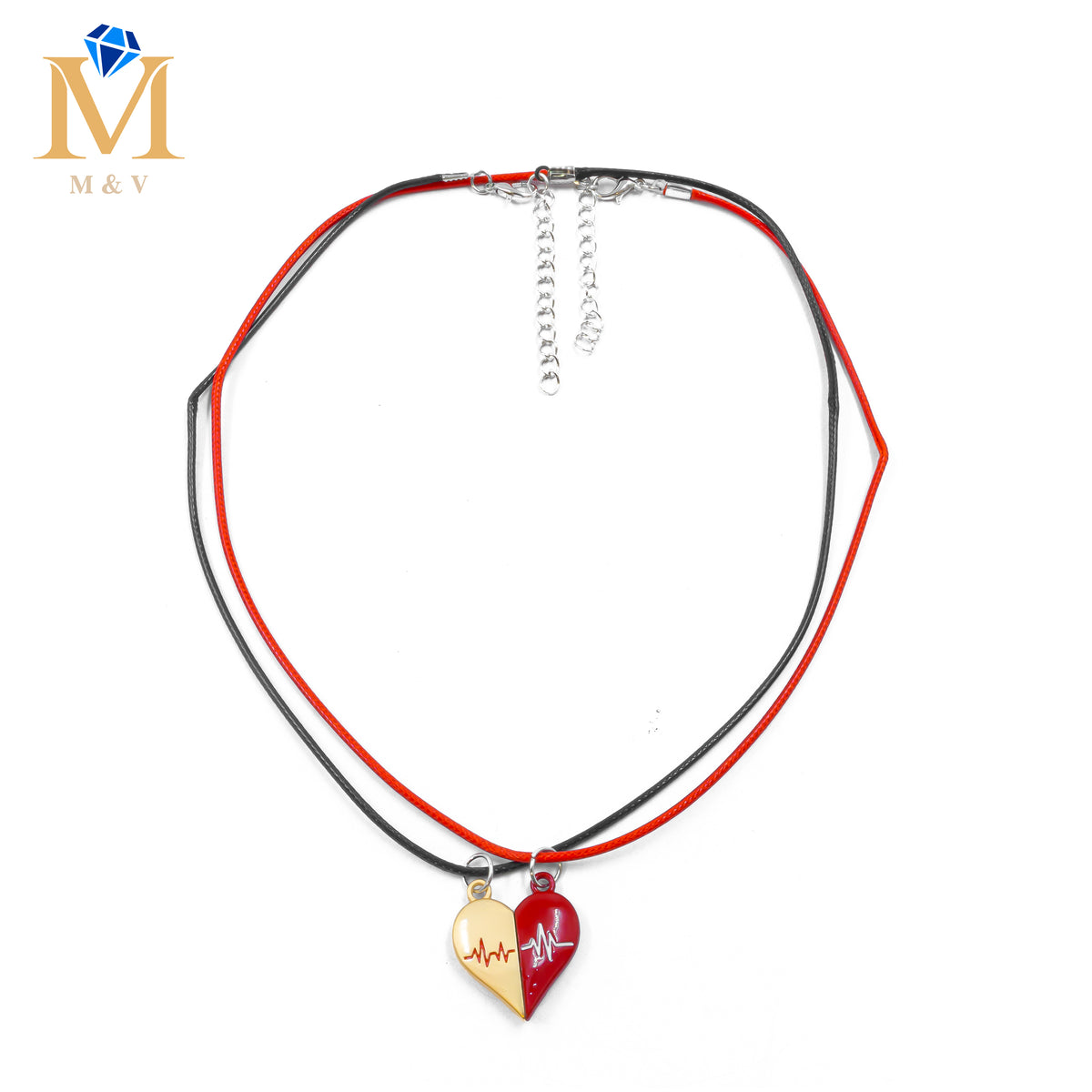 Collares en Pareja de corazón M11 Acero Inoxidable