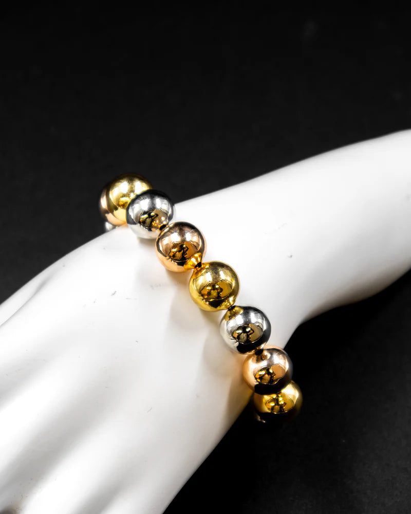 Pulsera de cuentas pequeñas Oro Laminado