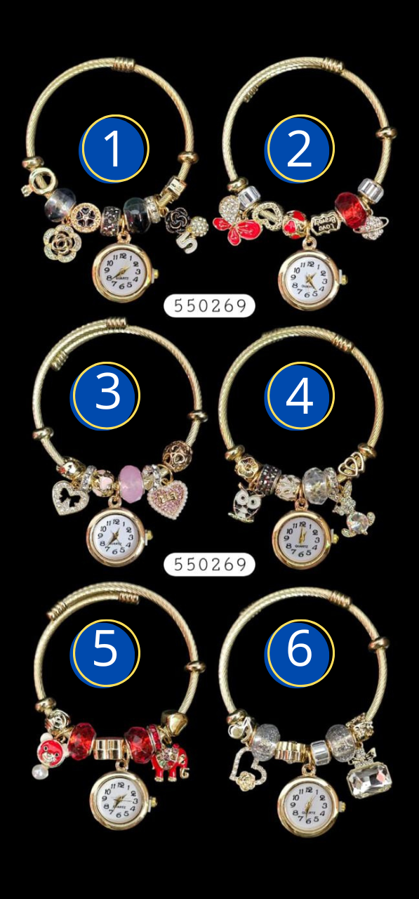 PULSERA TIPO PANDORA DE RELOJ M31 ACERO INOXIDABLE