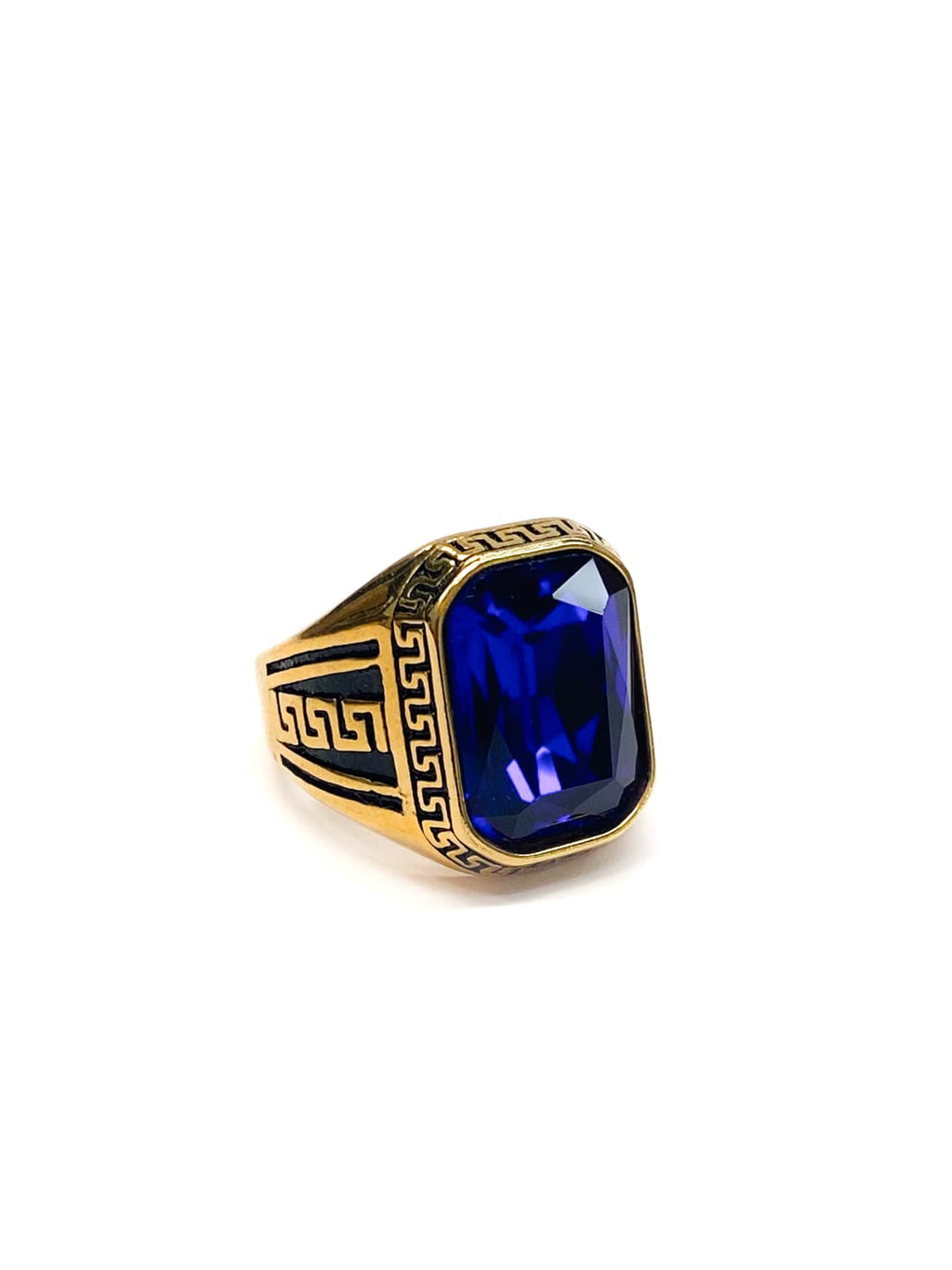 Anillo Piedra Dorado y Plateado M5 Acero Inoxidable
