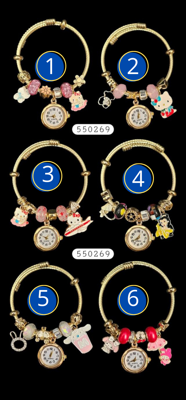 PULSERA TIPO PANDORA DE RELOJ M32 ACERO INOXIDABLE