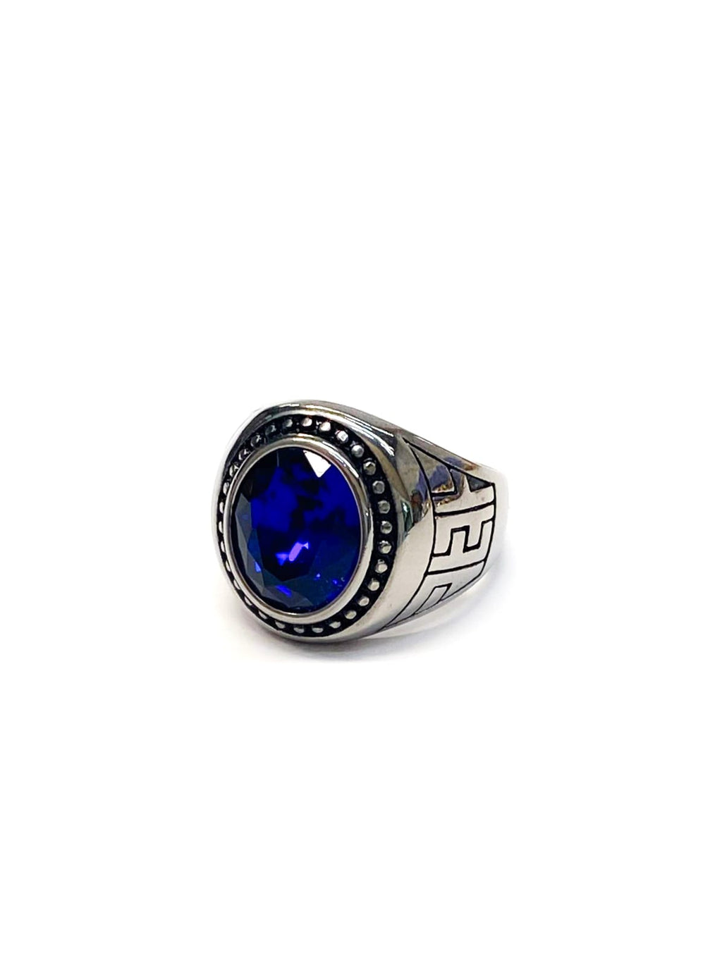Anillo Piedra Dorado y Plateado M6 Acero Inoxidable