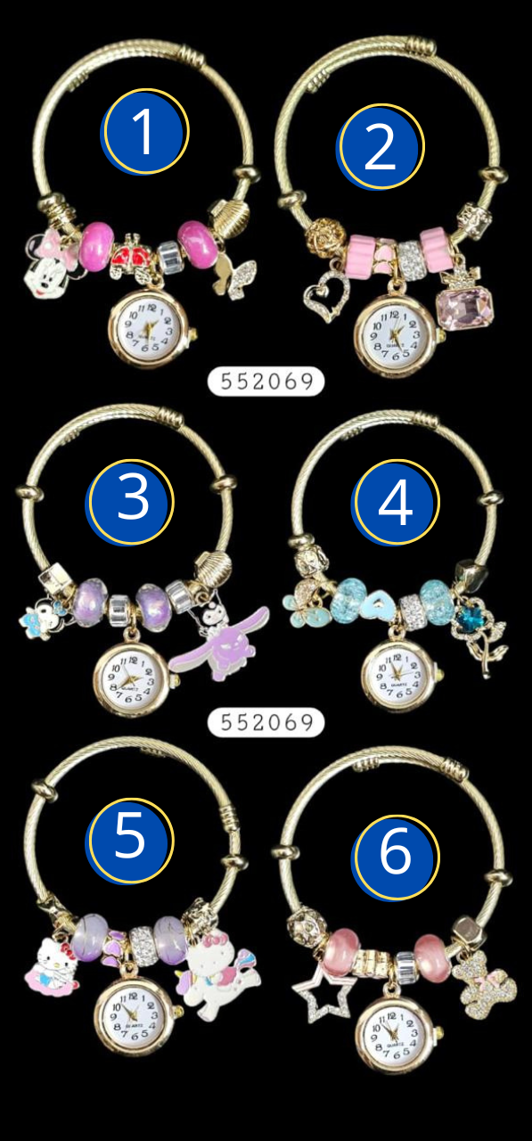PULSERA TIPO PANDORA DE RELOJ M35 ACERO INOXIDABLE