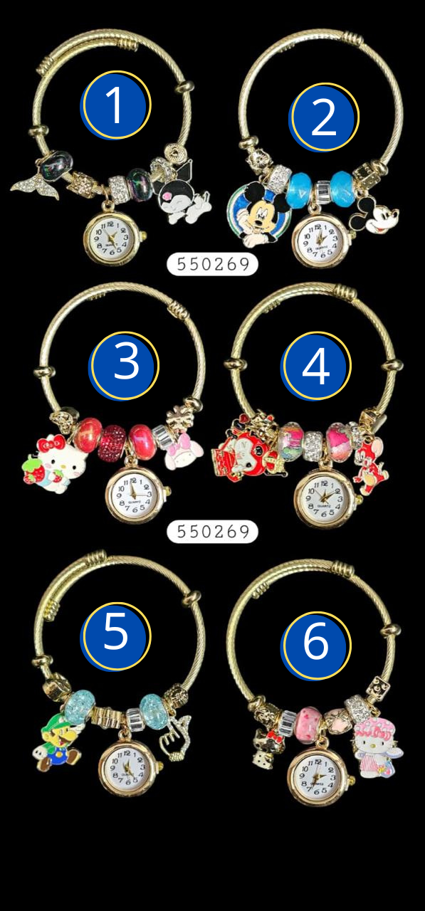 PULSERA TIPO PANDORA DE RELOJ M36 ACERO INOXIDABLE