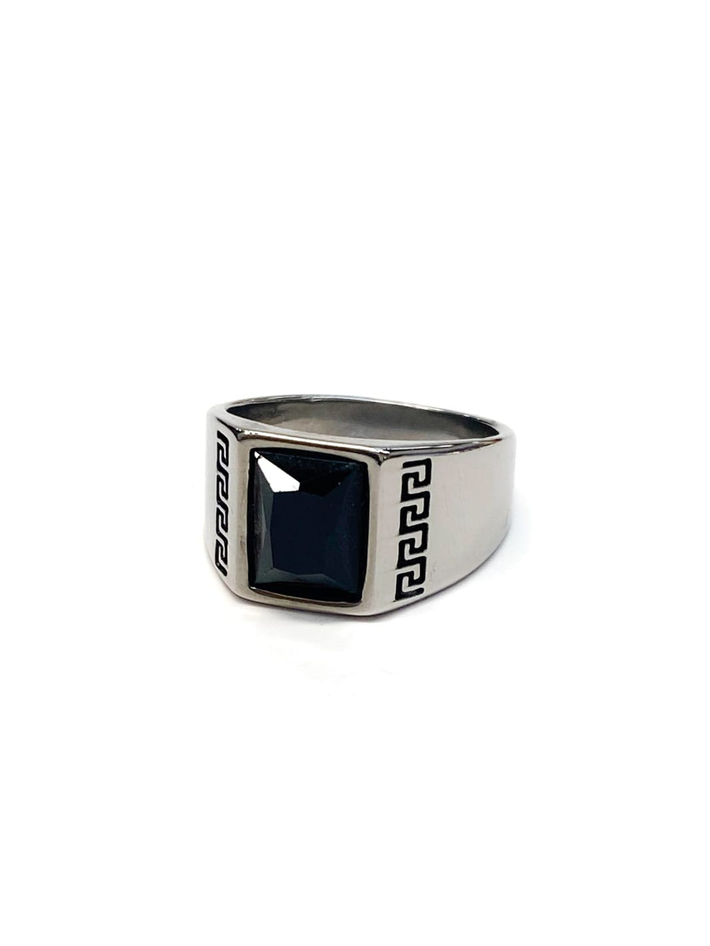 Anillo Piedra Dorado y Plateado M6 Acero Inoxidable