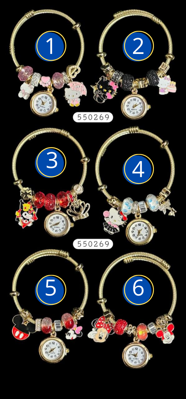 PULSERA TIPO PANDORA DE RELOJ M37 ACERO INOXIDABLE