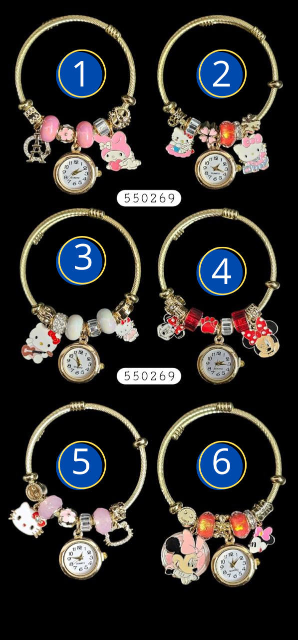 PULSERA TIPO PANDORA DE RELOJ M38 ACERO INOXIDABLE