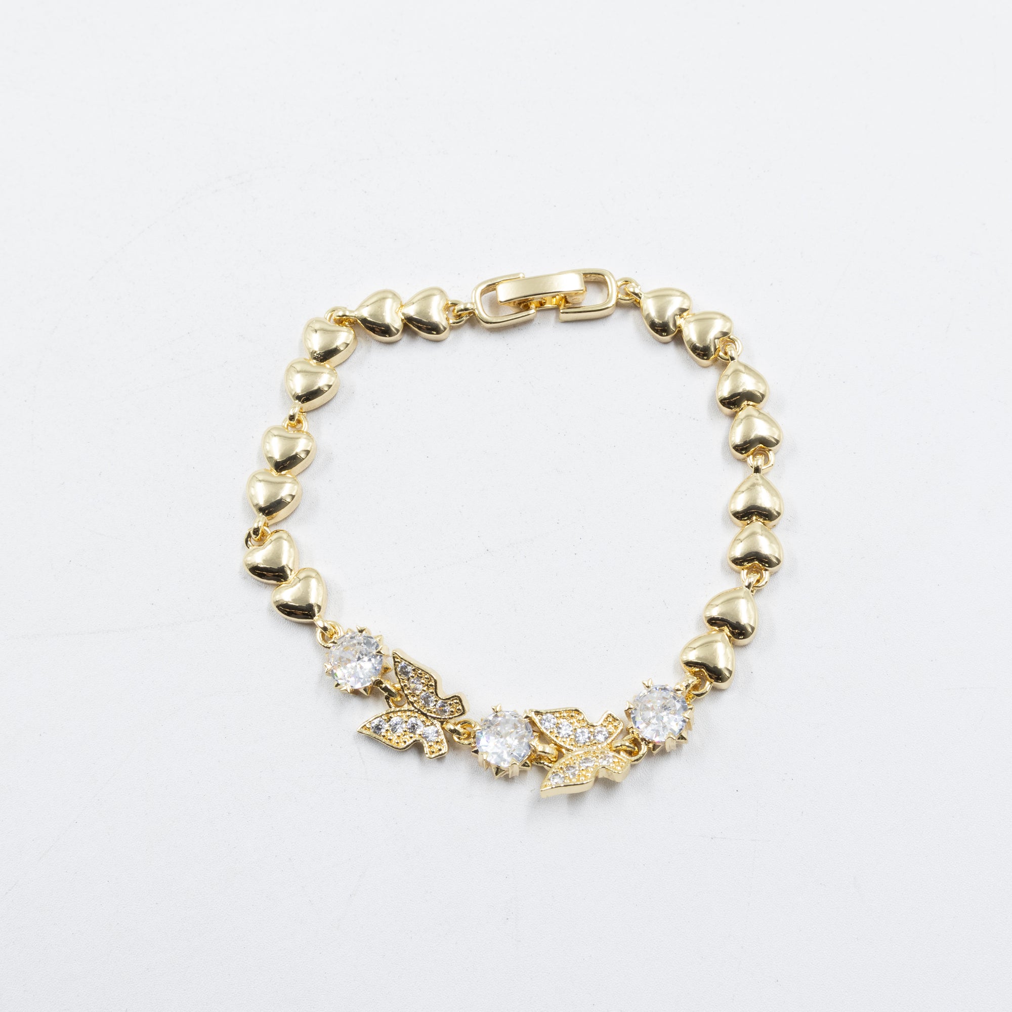 Cadenas de Pulseras Doradas con Piedras M6 Oro Laminado