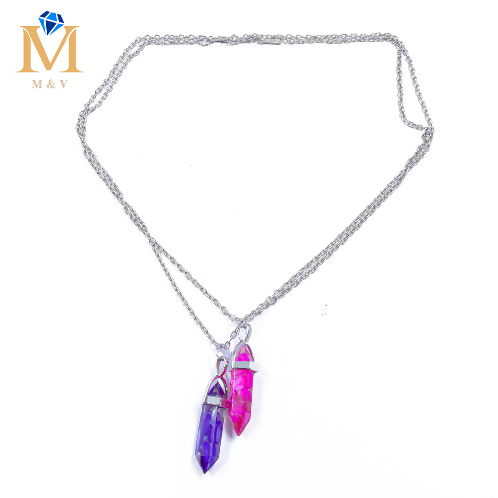 Collares en Pareja de piedras M15 Acero Inoxidable