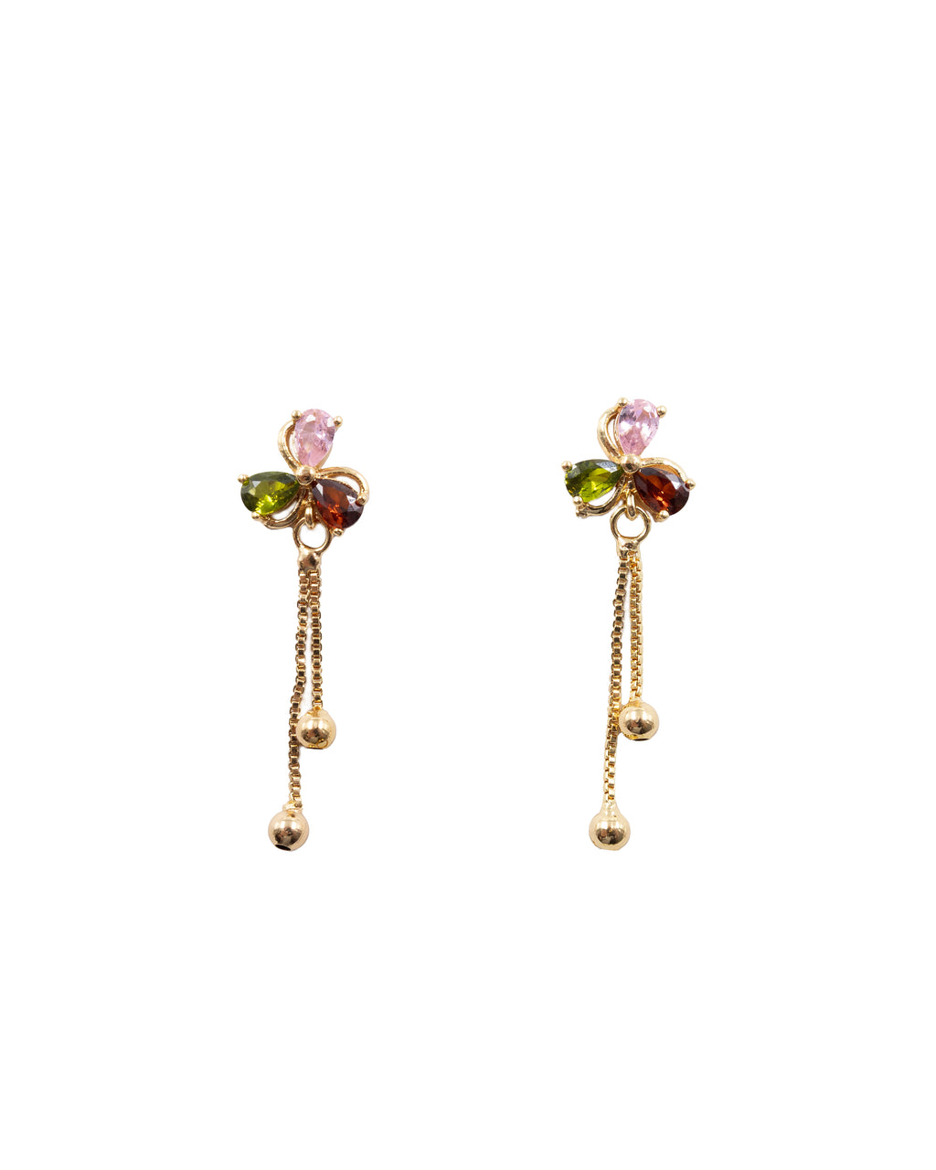 Aretes Dorados Largos M3 Oro Laminado