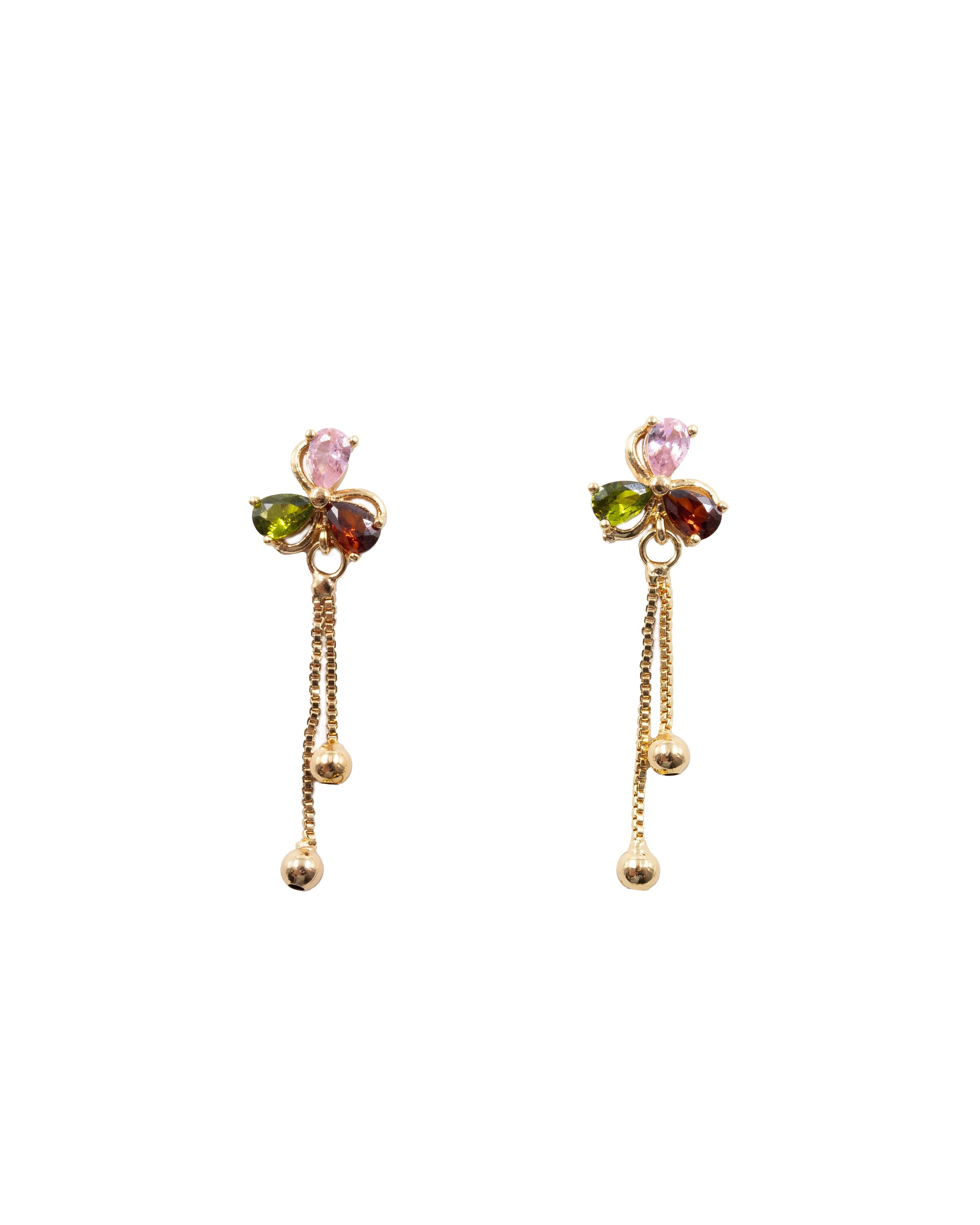 Aretes Dorados Largos M3 Oro Laminado