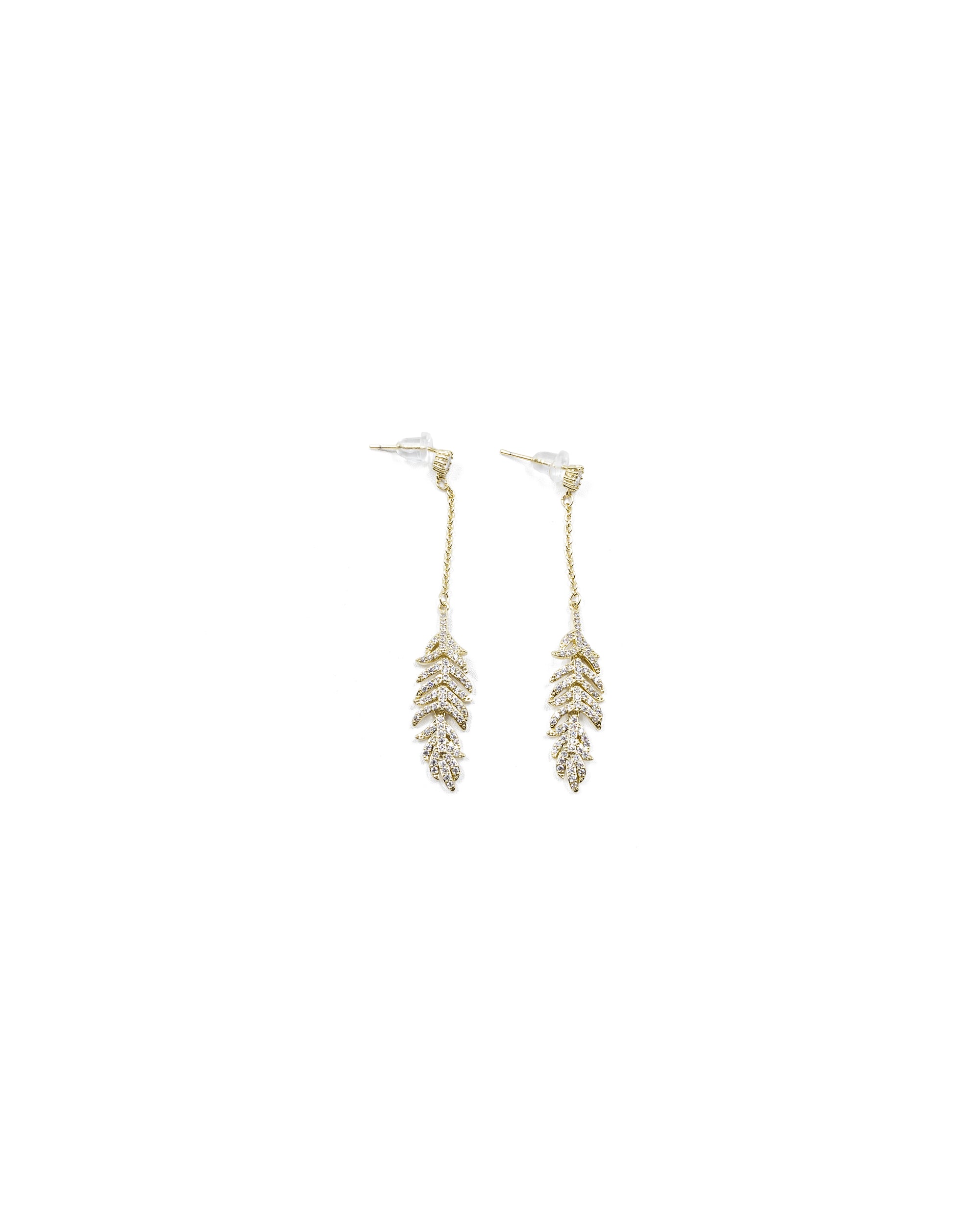 Aretes Largos Ansheli Dorados M1 Oro Laminado