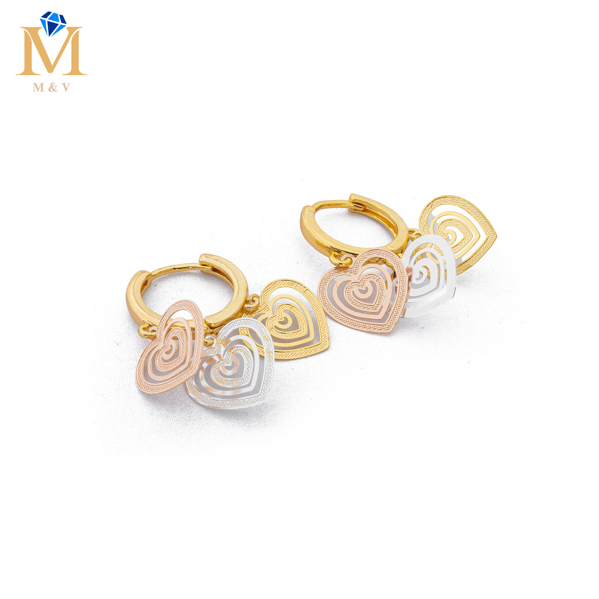 Artes Dorados con dijes de 3 colores M1 Oro Laminado