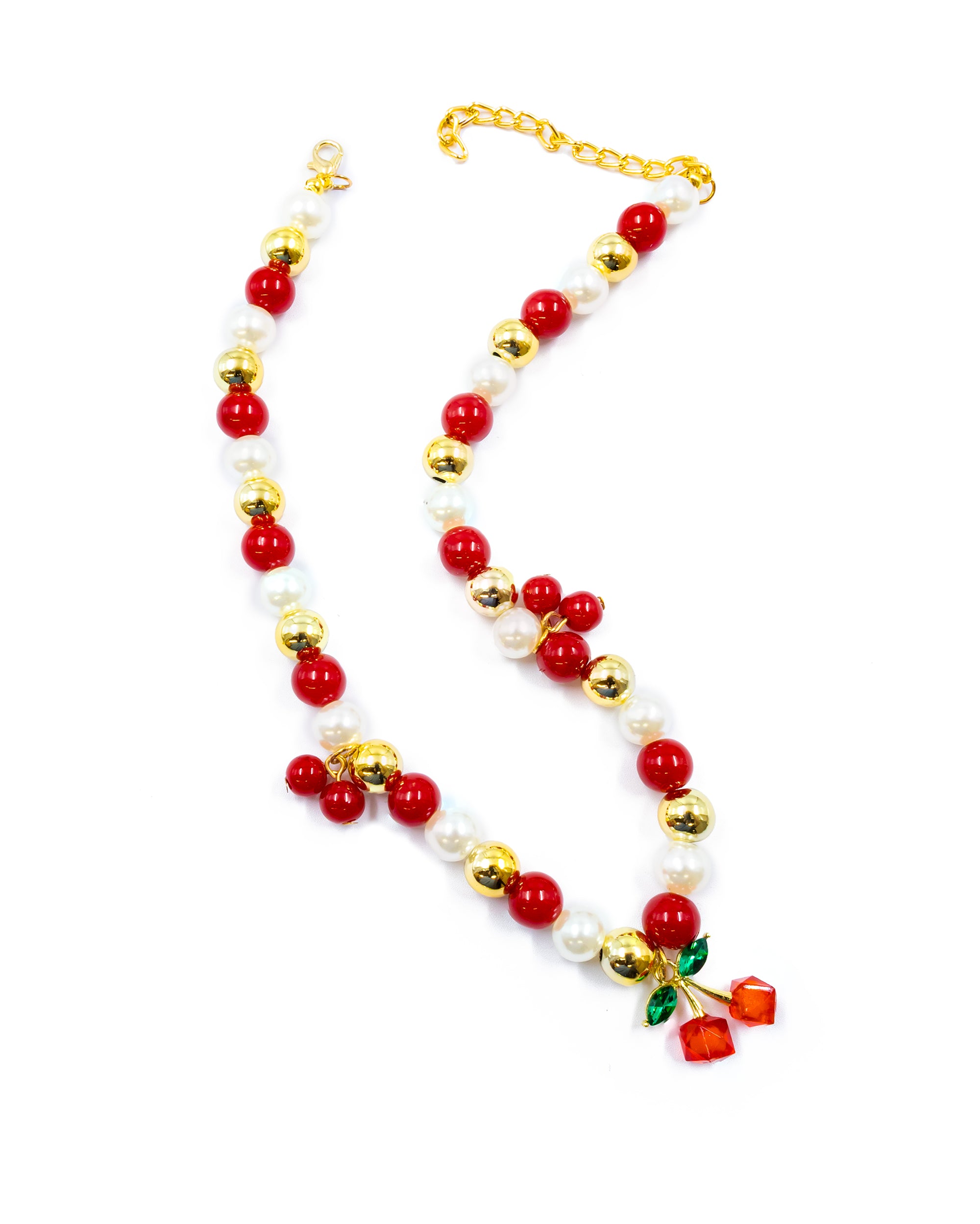 Collar de Perlas con dije de Fruta M14 - Oro laminado