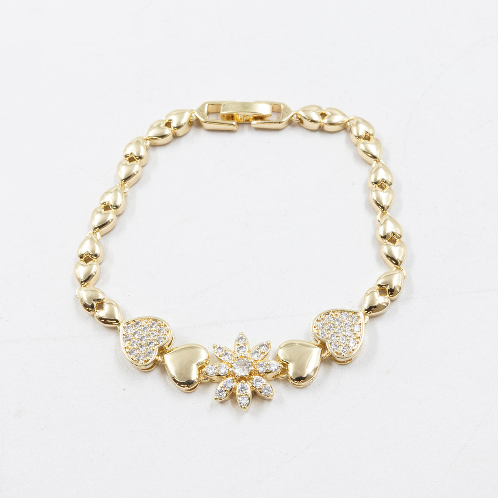 Pulseras Doradas con Piedras M10 Oro Laminado