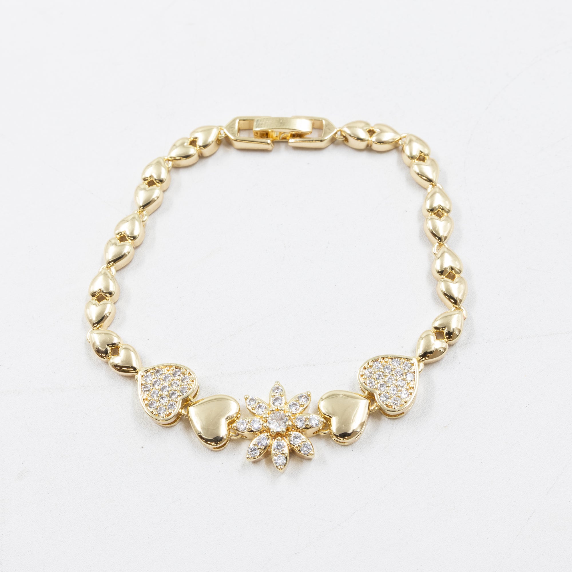 Pulseras Doradas con Piedras M10 Oro Laminado