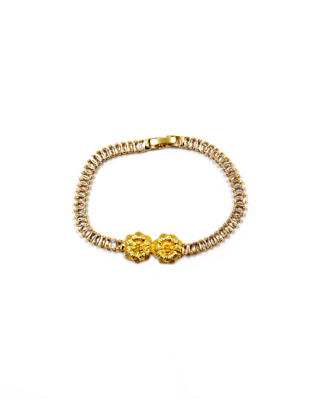 Pulsera dorada de piedras con piedra - M1 Oro Laminado