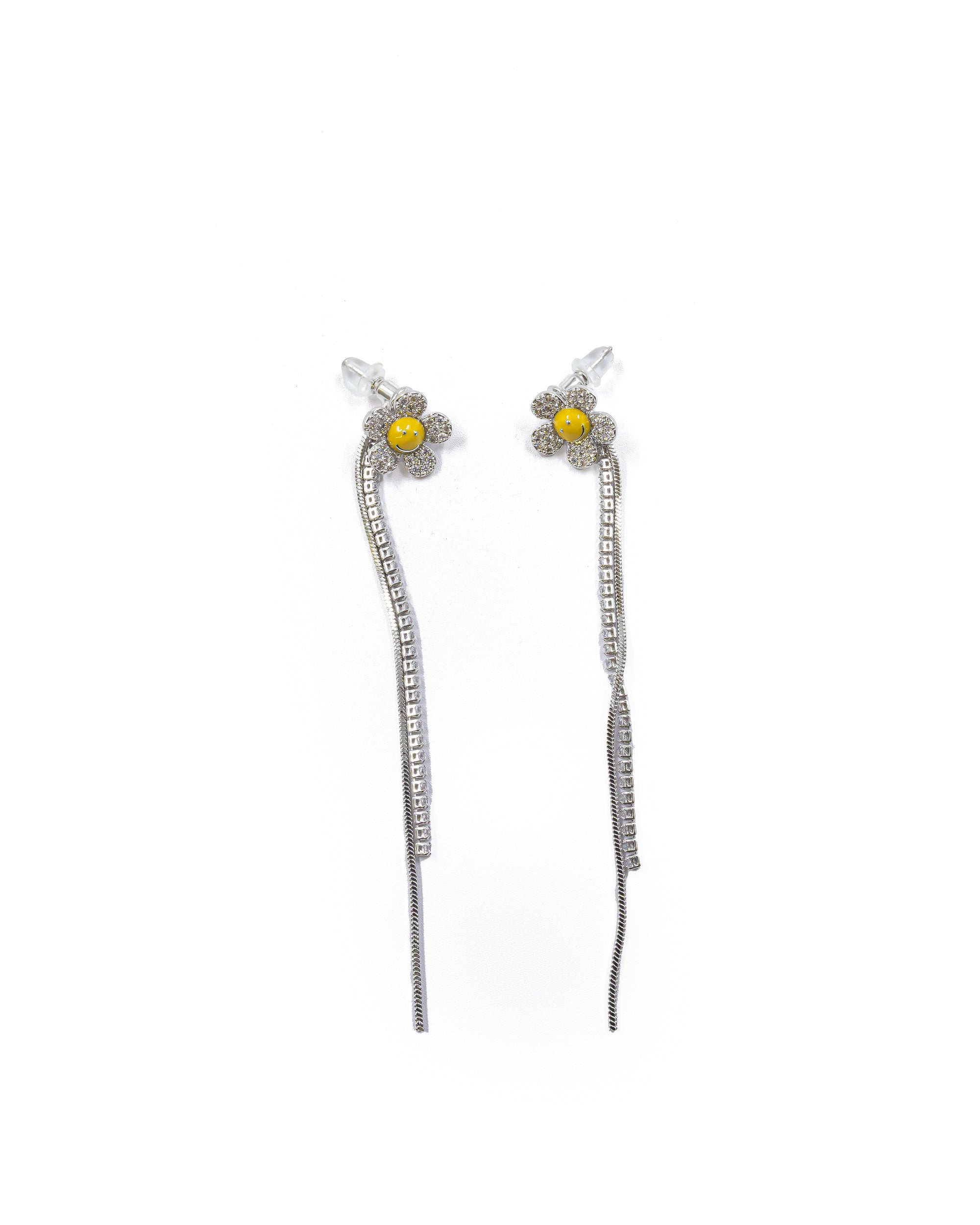 Aretes Largos Ansheli Plateados M22 Oro Laminado