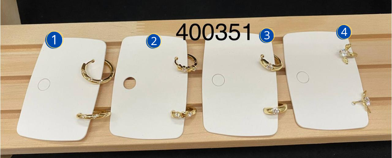 ARETES DORADOS M6 - Oro Laminado