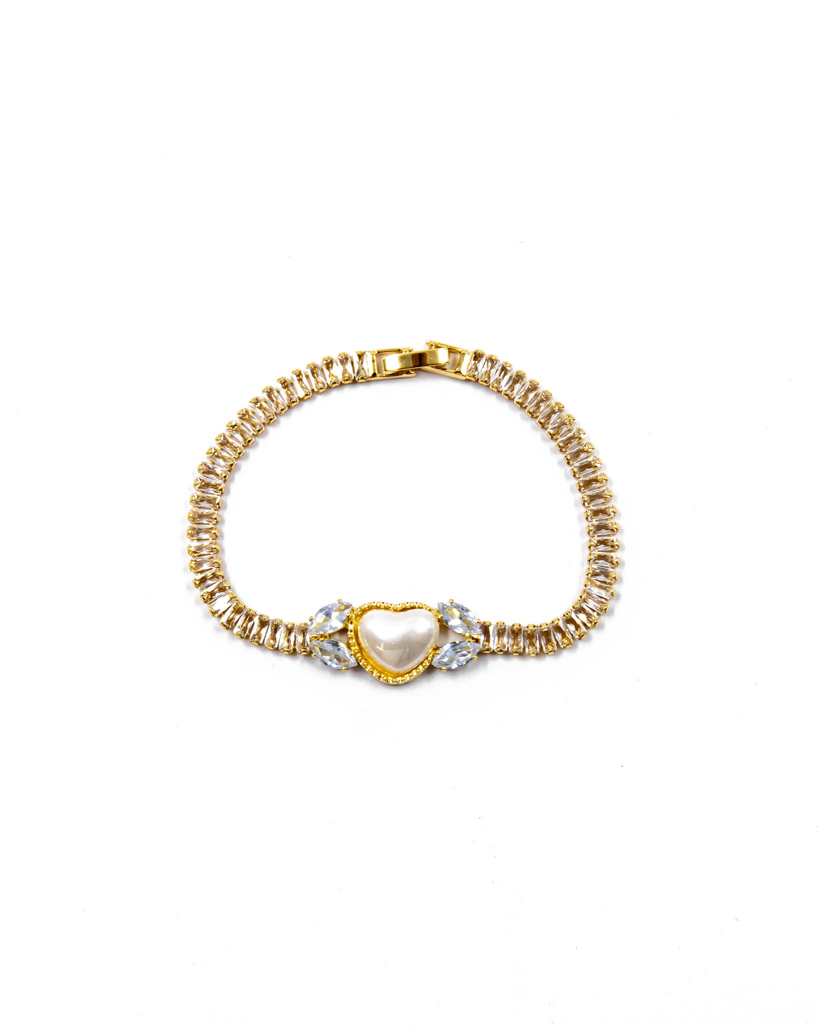 Pulsera dorada de piedras con piedra - M5 Oro Laminado