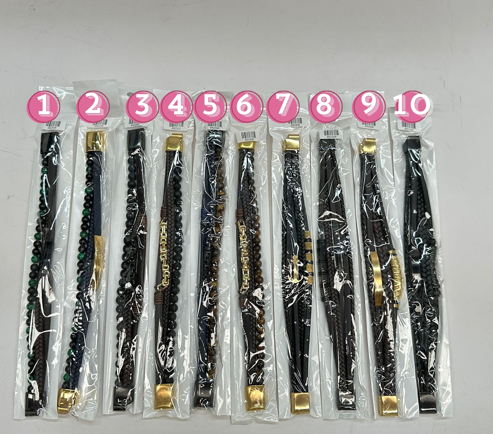 Pulsera Cuero M3 Acero Inoxidable