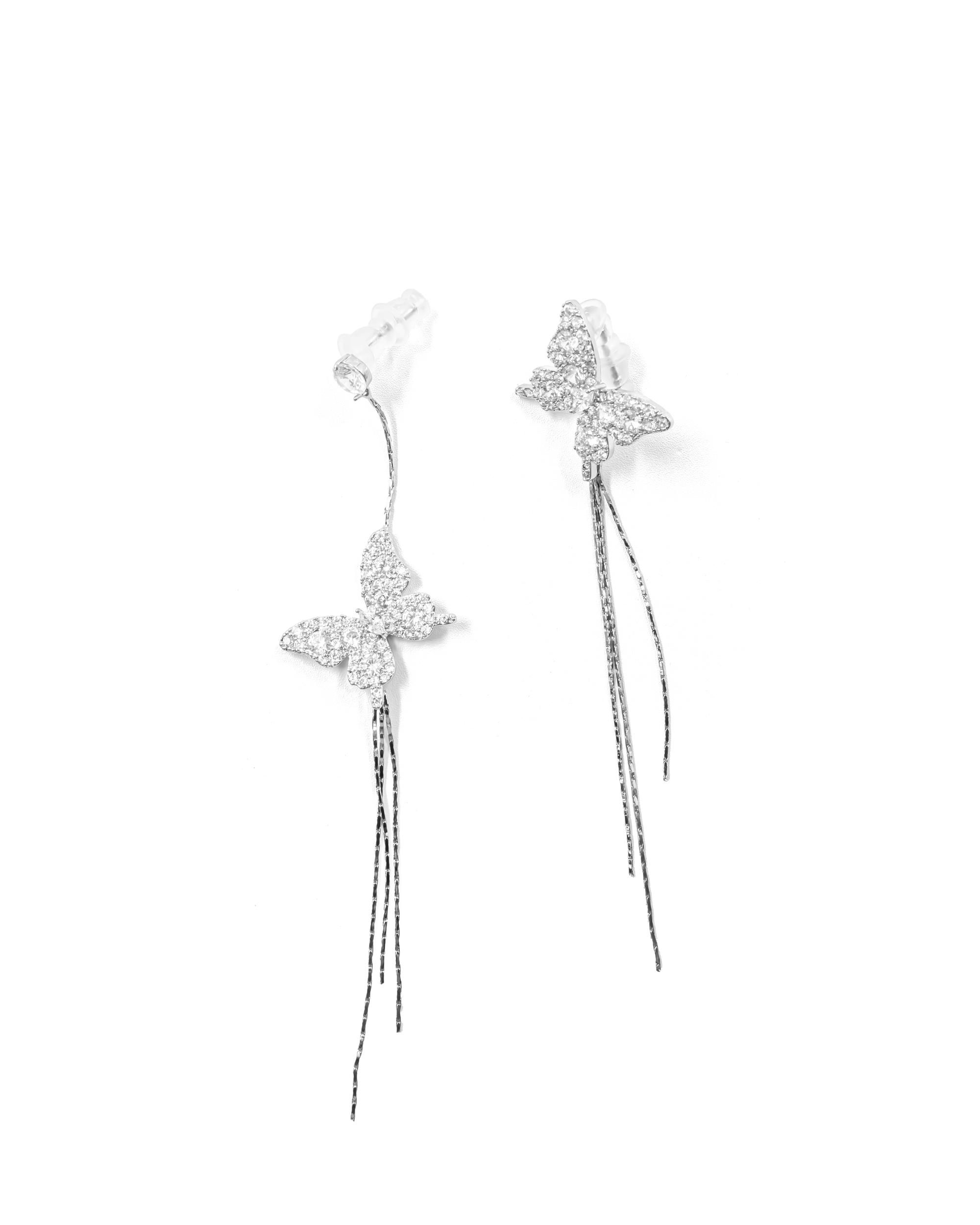 Aretes Largos Ansheli Plateados M21 Oro Laminado