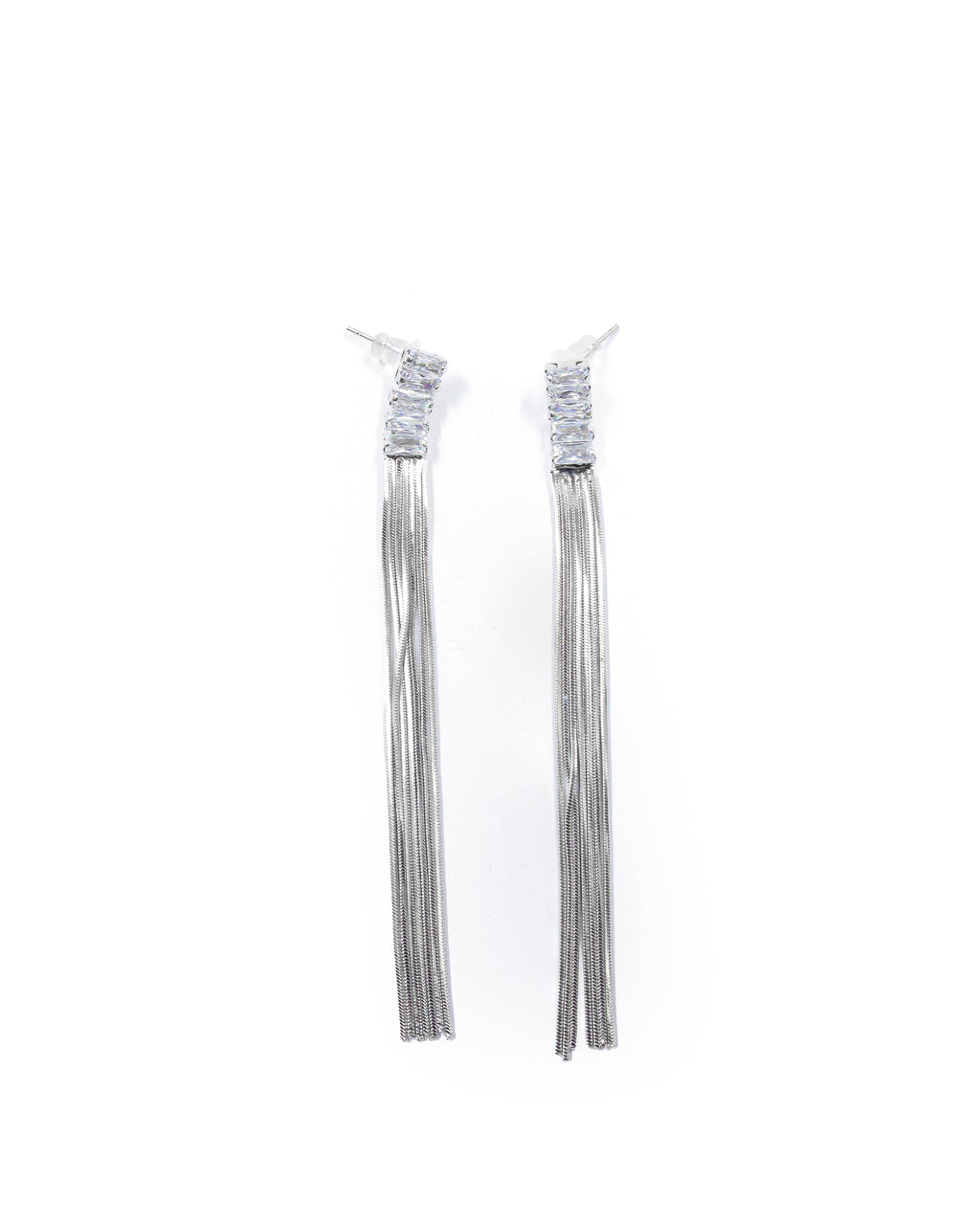 Aretes Largos Ansheli Plateados M19 Oro Laminado