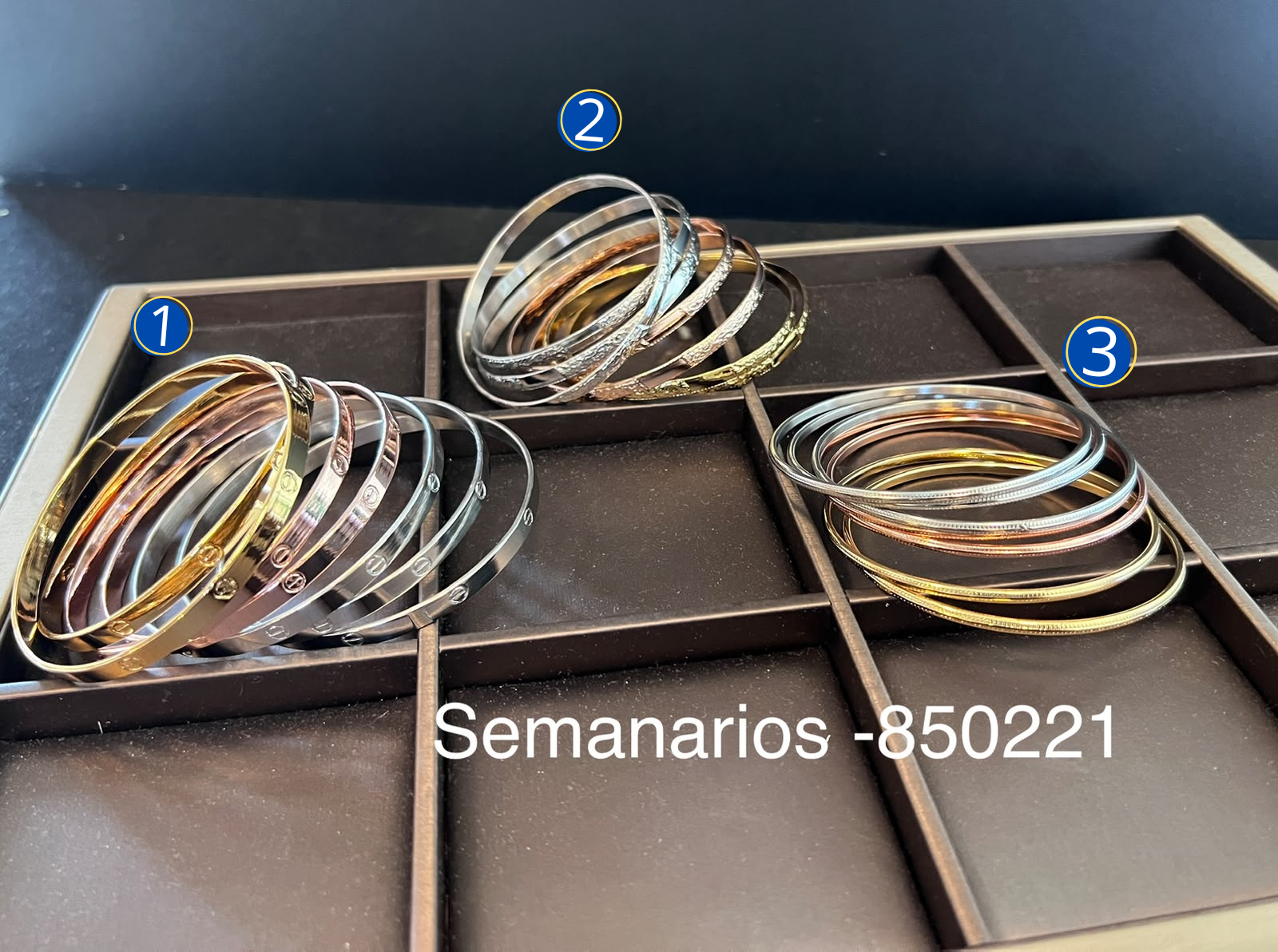 [13/AGOSTO/26] Semanarios de tres colores M3 Oro Laminado
