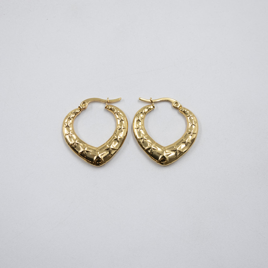 Aretes Dorados Chicos M6 Oro Laminado