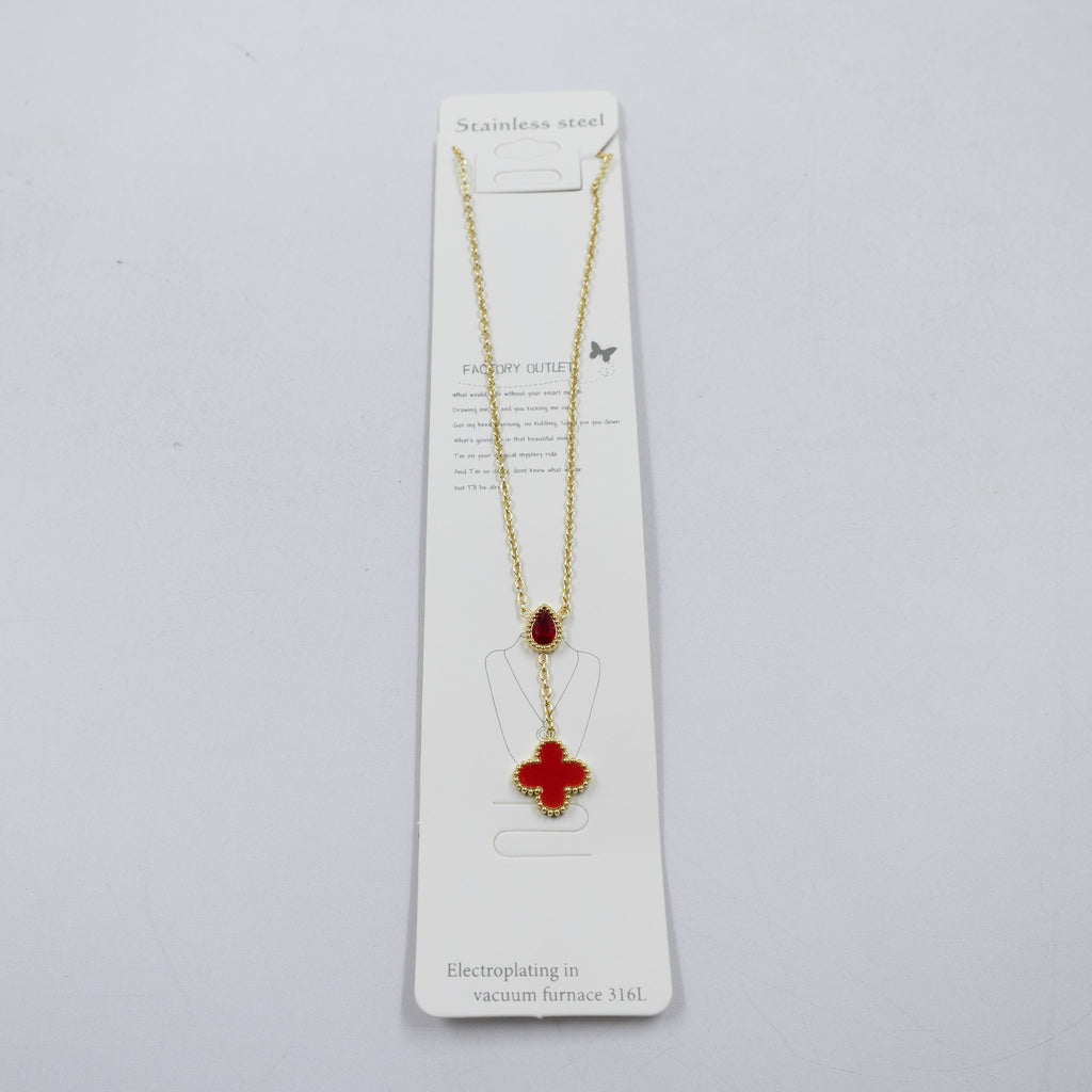 Collar Dorado de Trebol M1 Oro Laminado