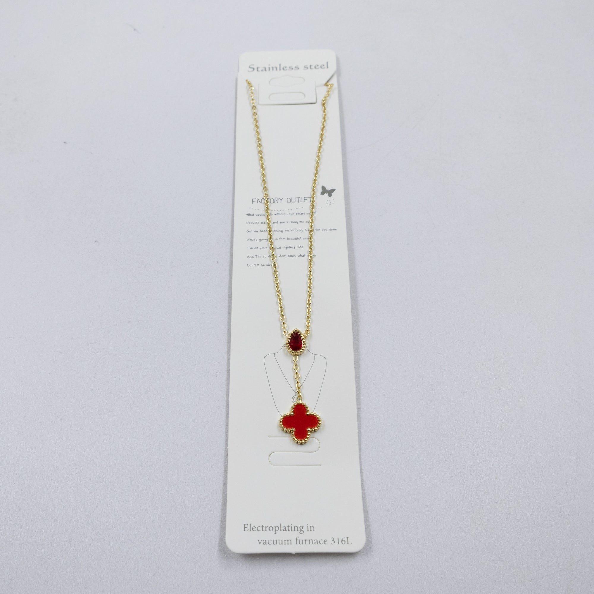 Collar Dorado de Trebol M1 Oro Laminado