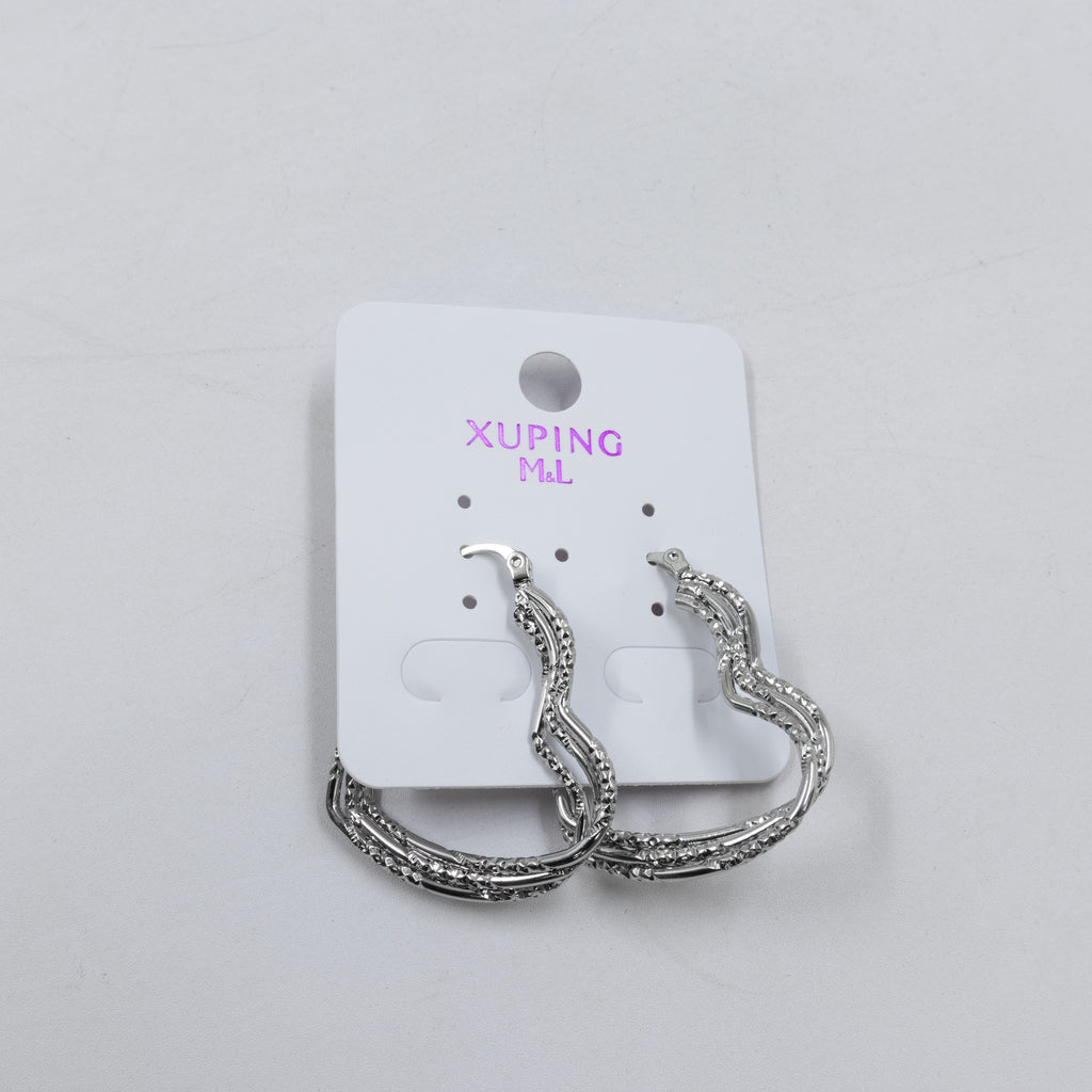 Aretes Plateados de Broche M15 Oro Laminado