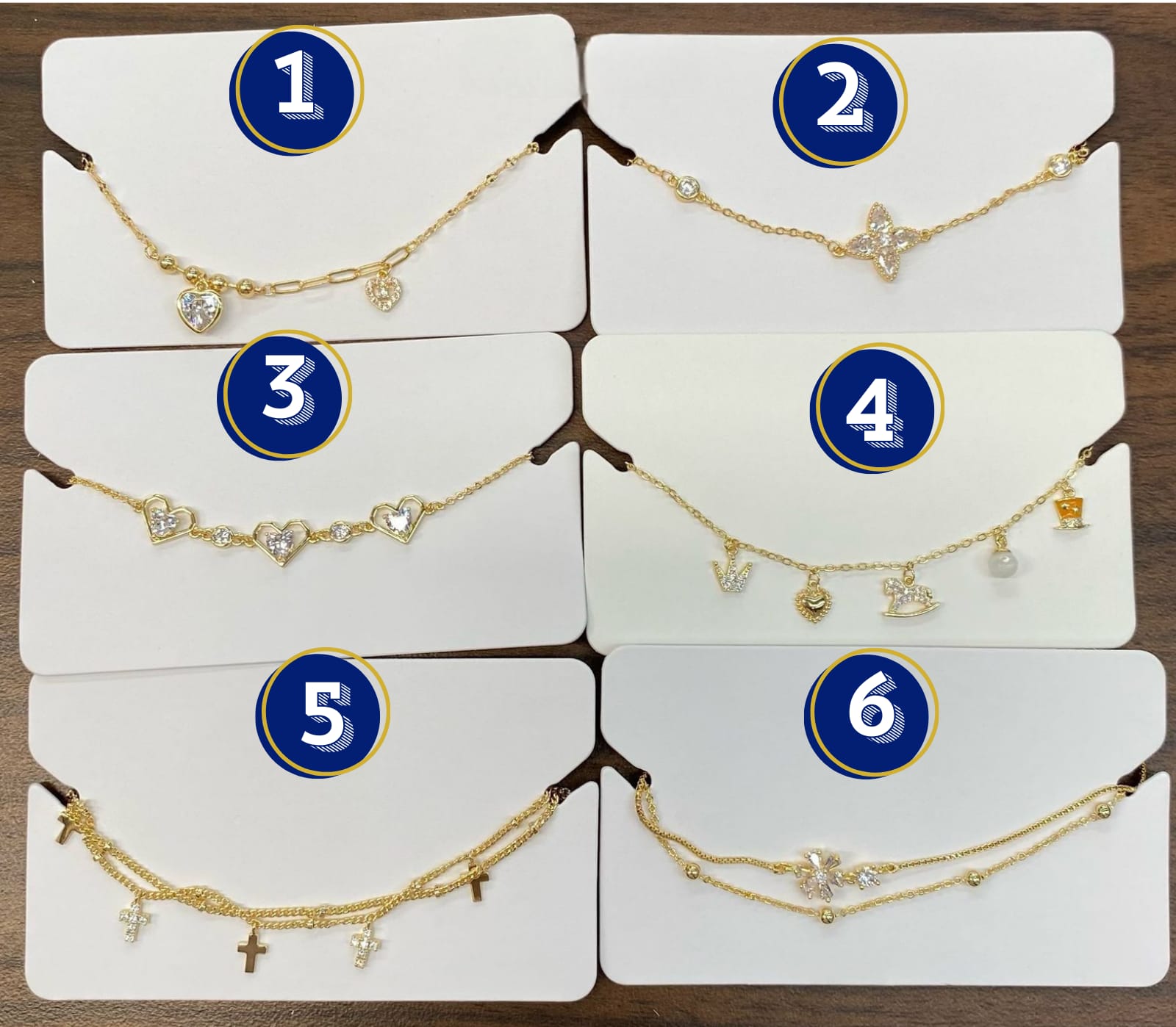 Pulsera Dorada Ansheli M3 Oro Laminado