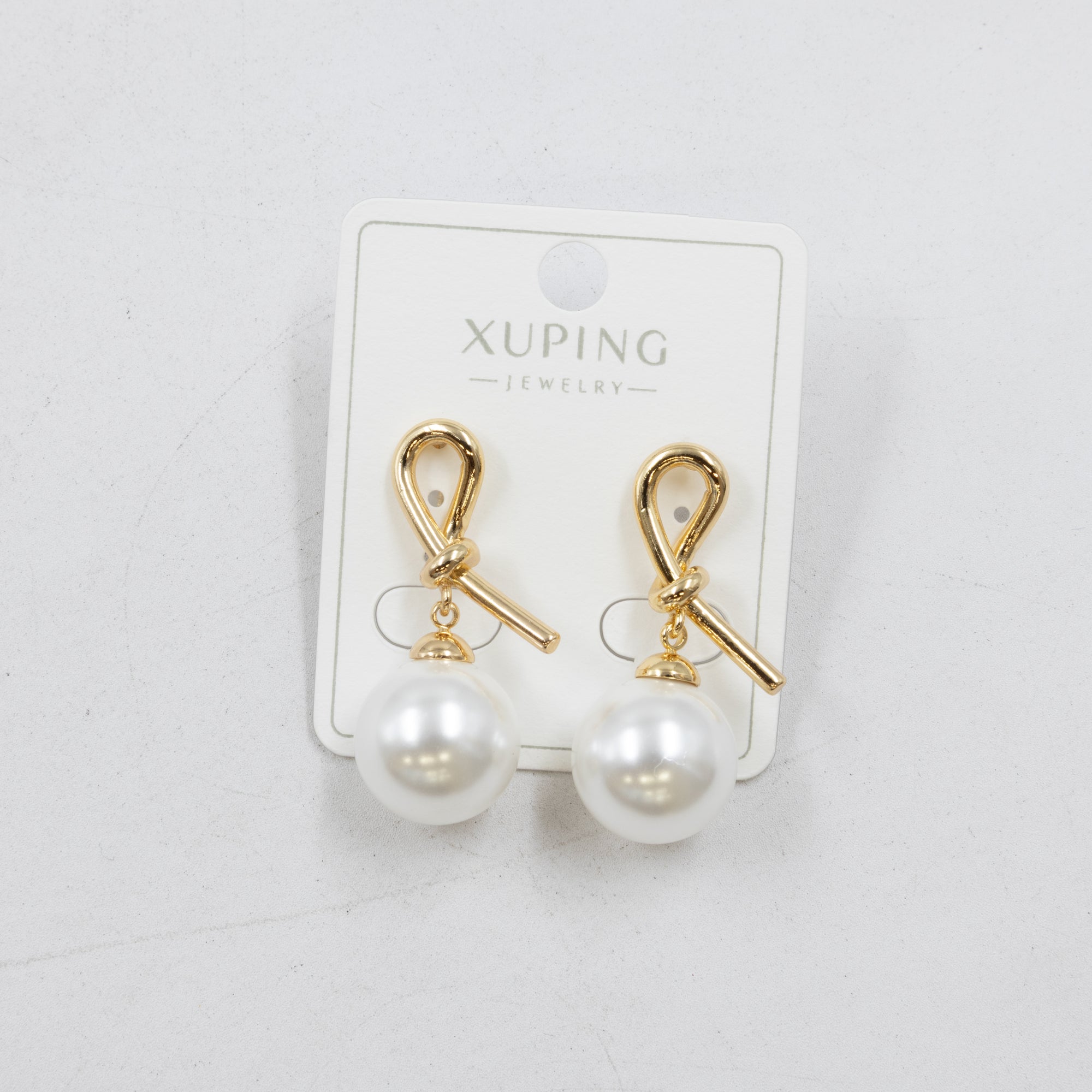 Aretes Dorados con Piedras Xuping M2 Oro Laminado