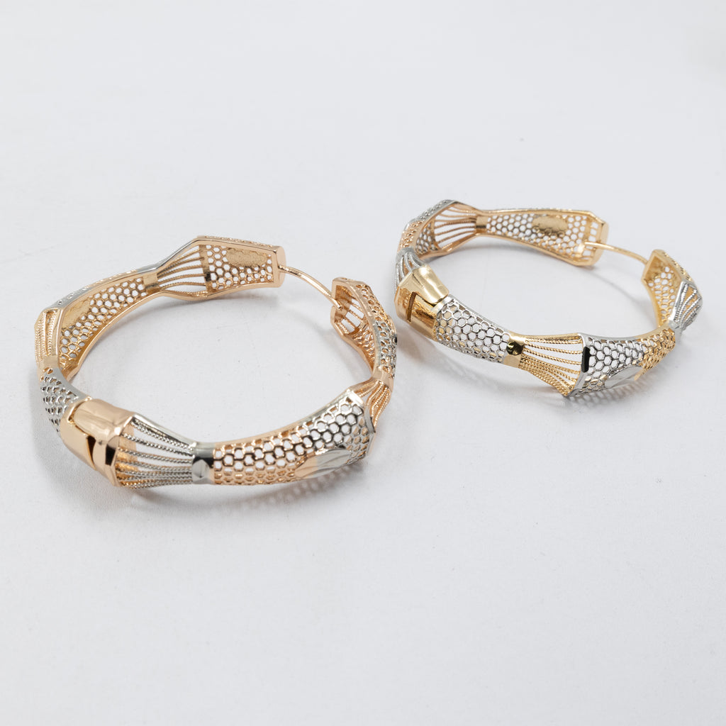 Aretes color Oro Florentino M1 Oro Laminado
