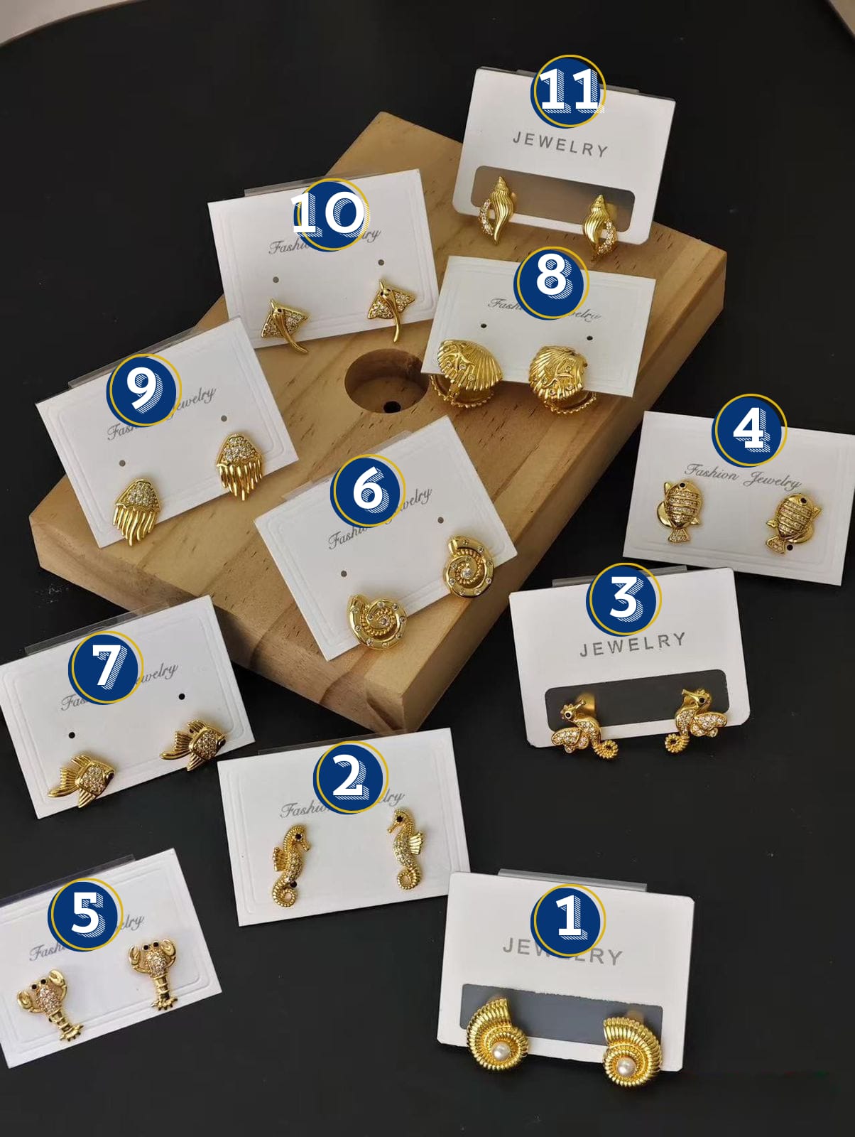 Aretes Dorado Elegante M3 Oro Laminado
