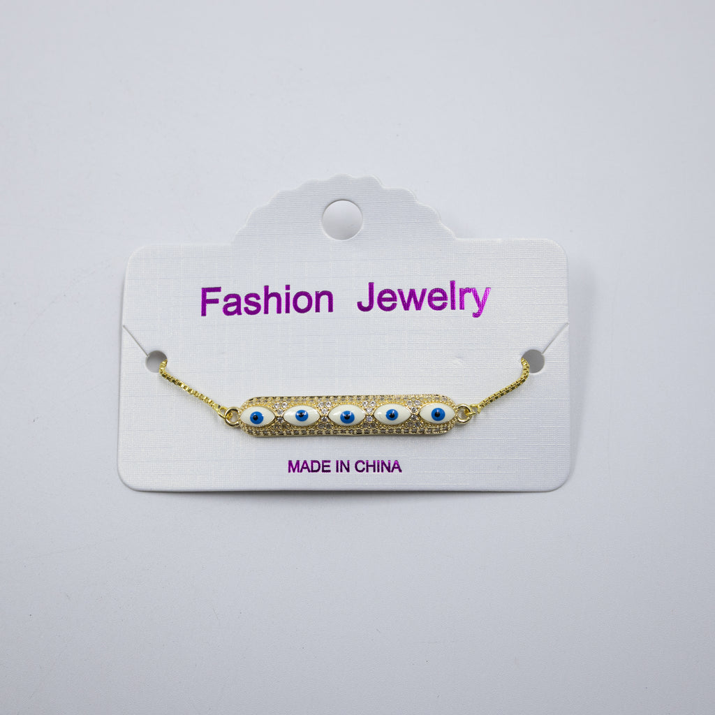 Pulsera Dorada de Ojo Turco M5 Oro Laminado