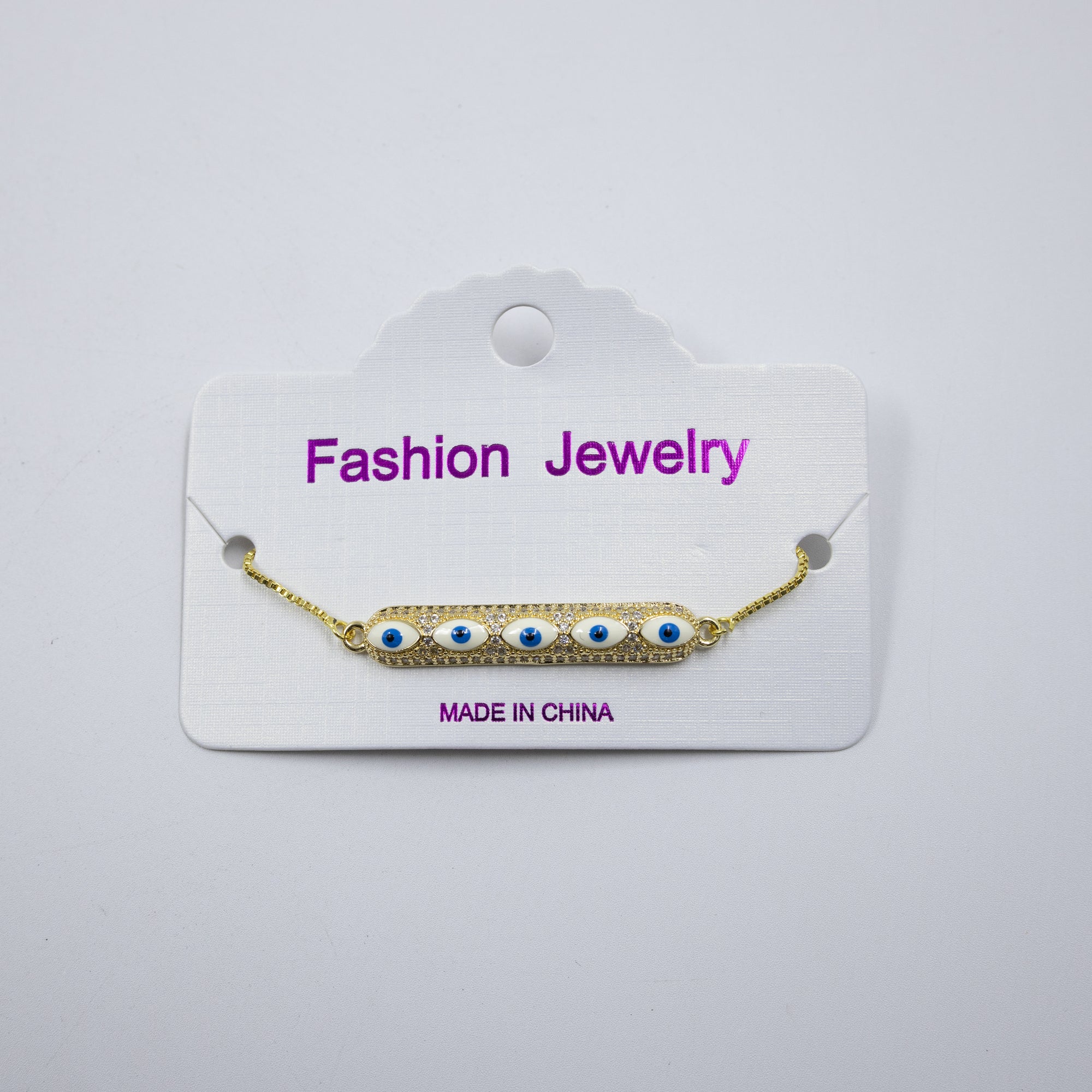 Pulsera Dorada de Ojo Turco M5 Oro Laminado