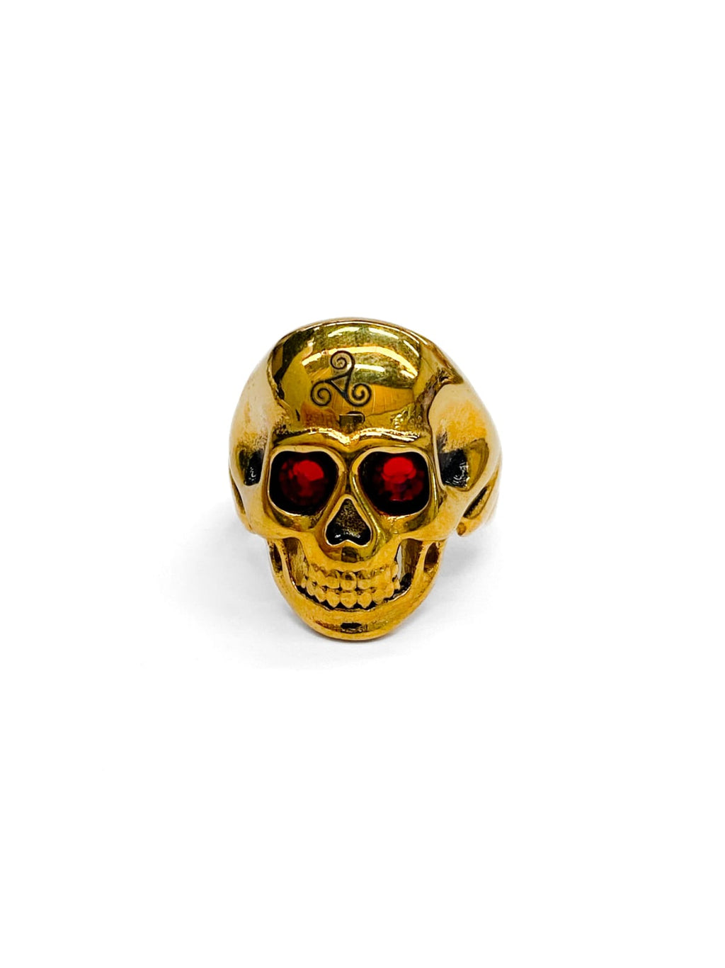 Anillo Calavera Dorado y Plateado Acero Inoxidable M16
