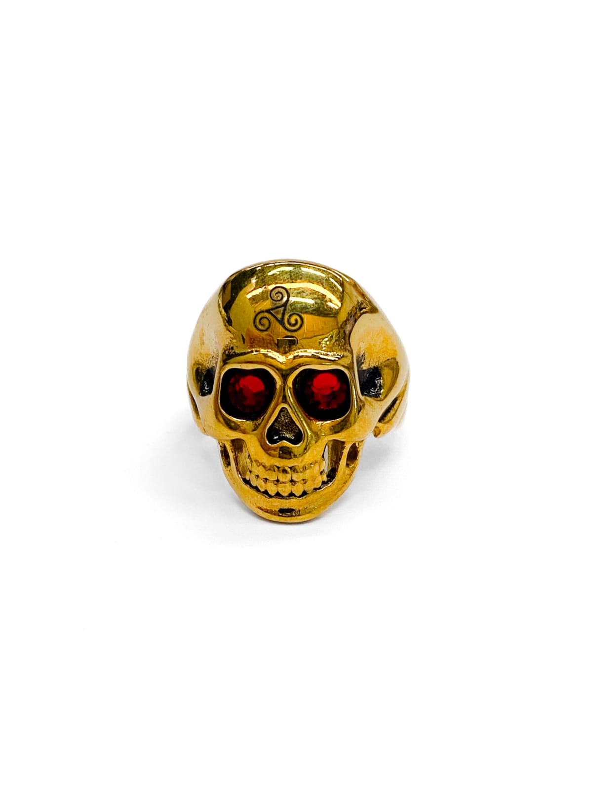 Anillo Calavera Dorado y Plateado Acero Inoxidable M16