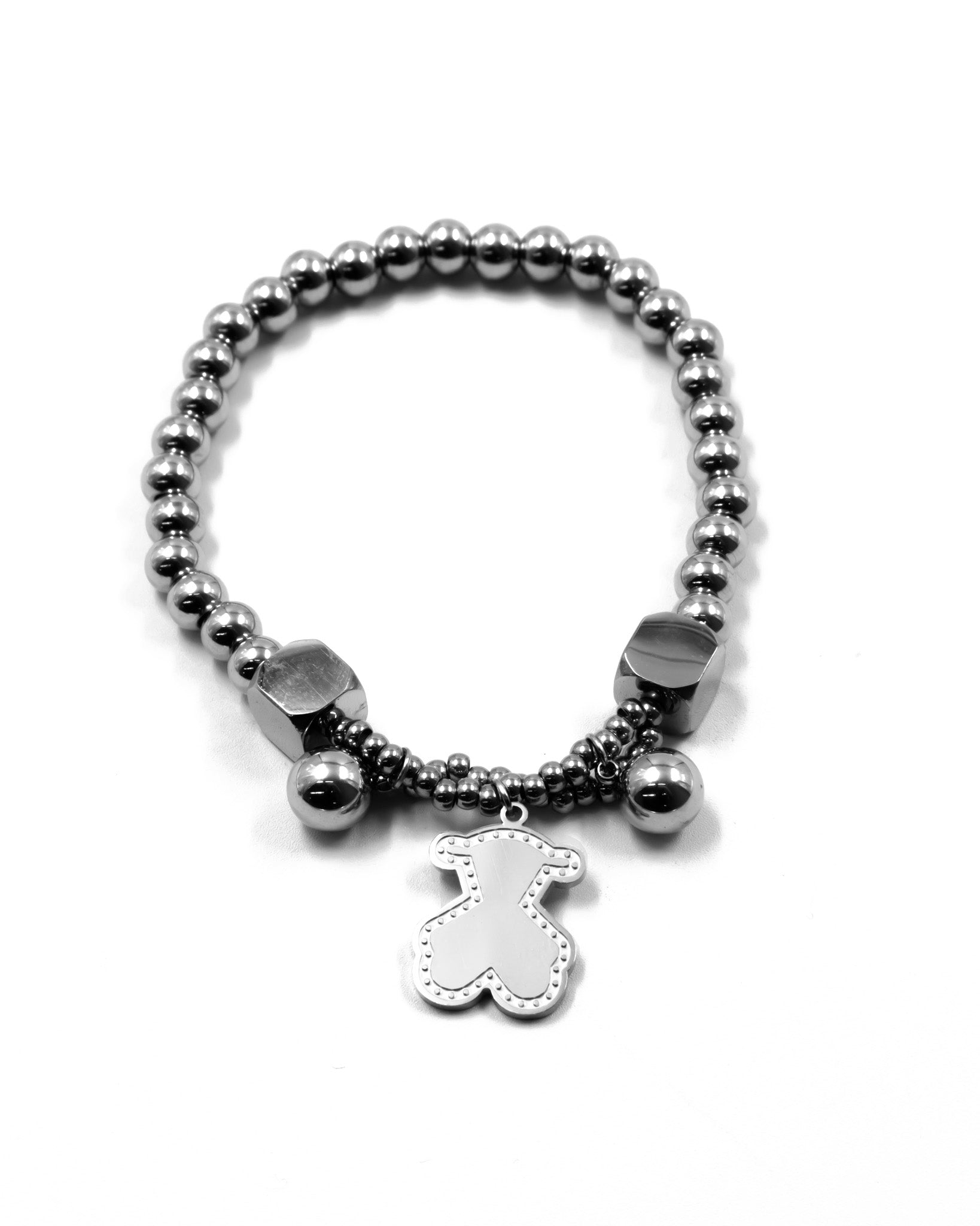 Pulsera de cuentas con dije de Oso - M1 Oro Laminado