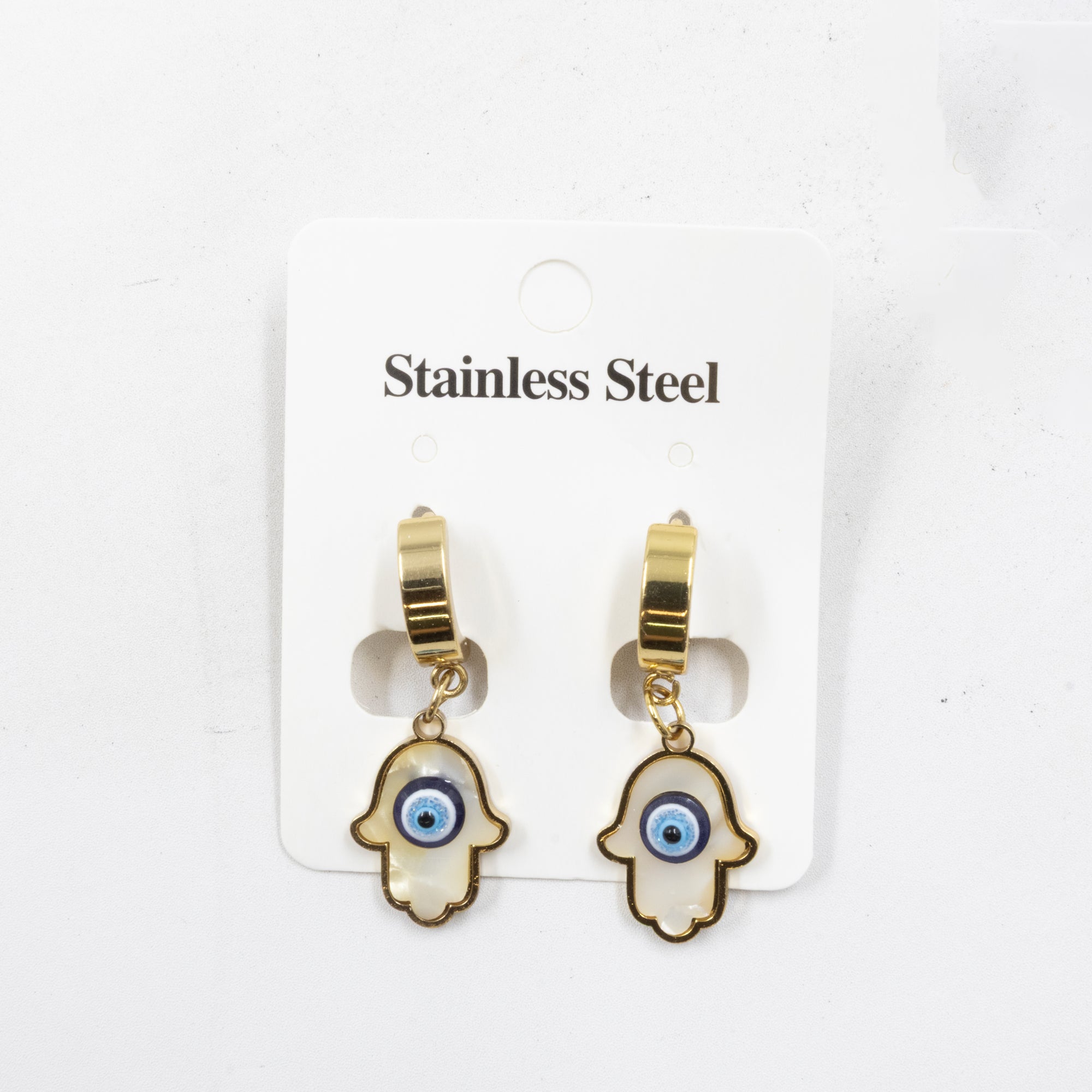 Aretes Dorados de Ojo Turco M1 Oro Laminado