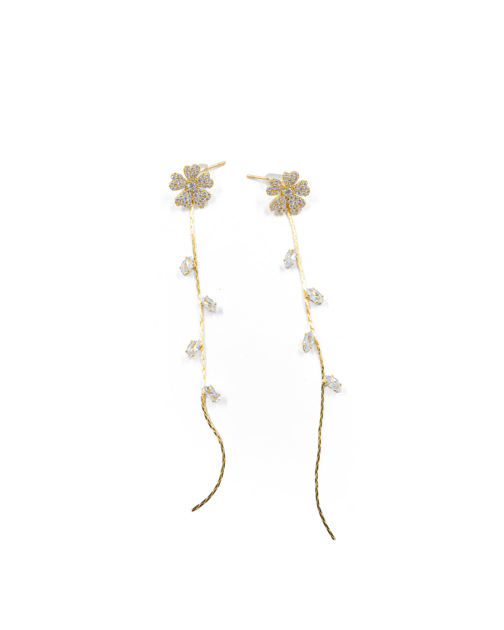 Aretes Largos Ansheli Dorados M12 Oro Laminado