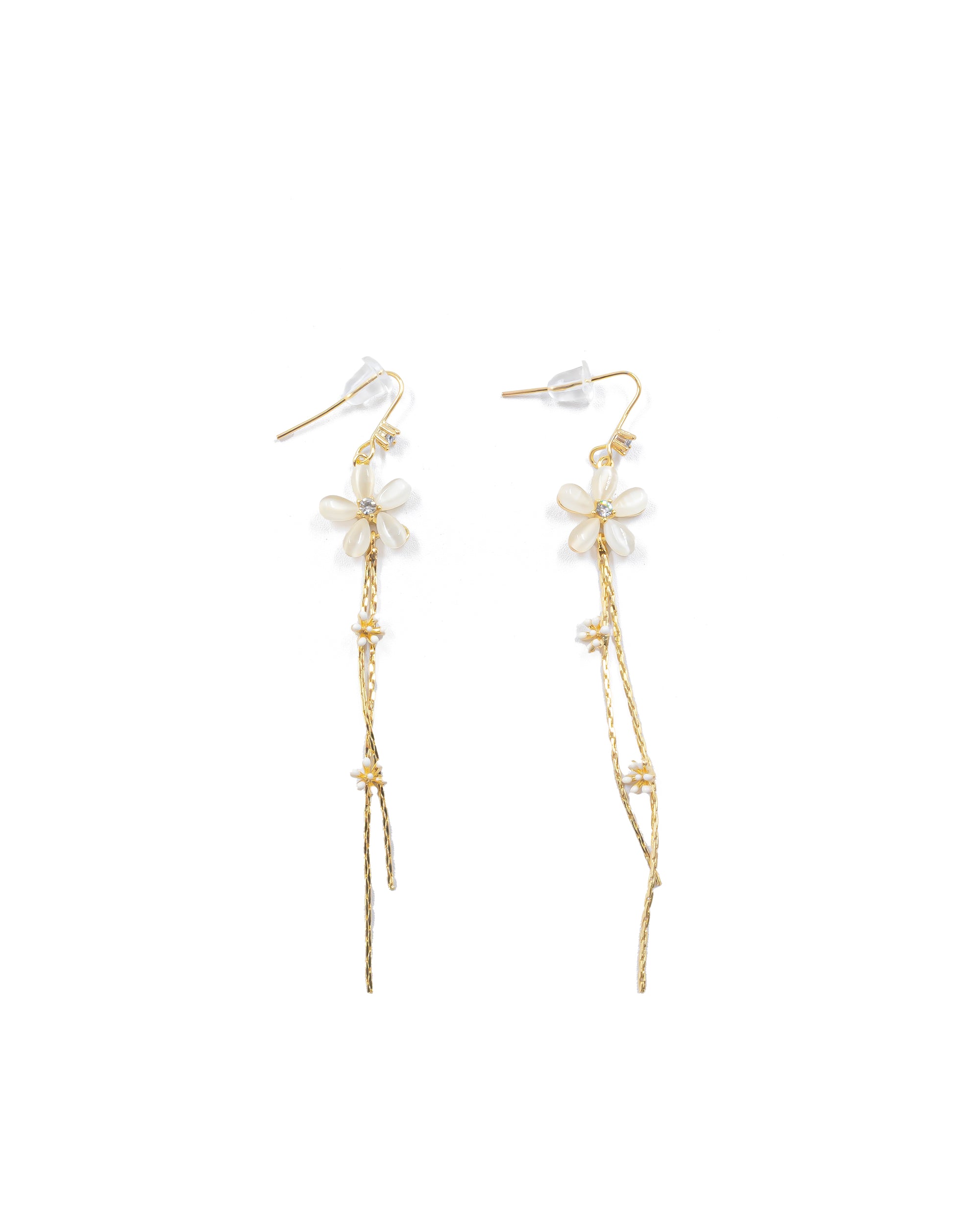 Aretes Largos Ansheli Dorados M7 Oro Laminado