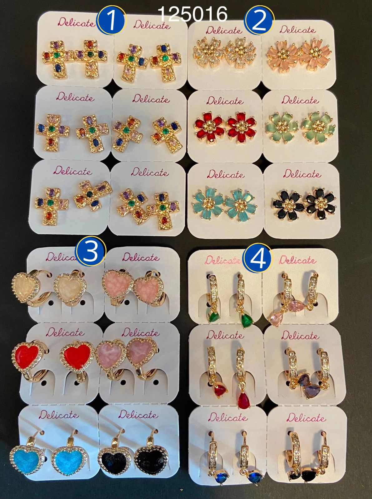 [26/SEPTIEMBRE/26] Paquete de 6 pares de Aretes MV M3 Oro Laminado