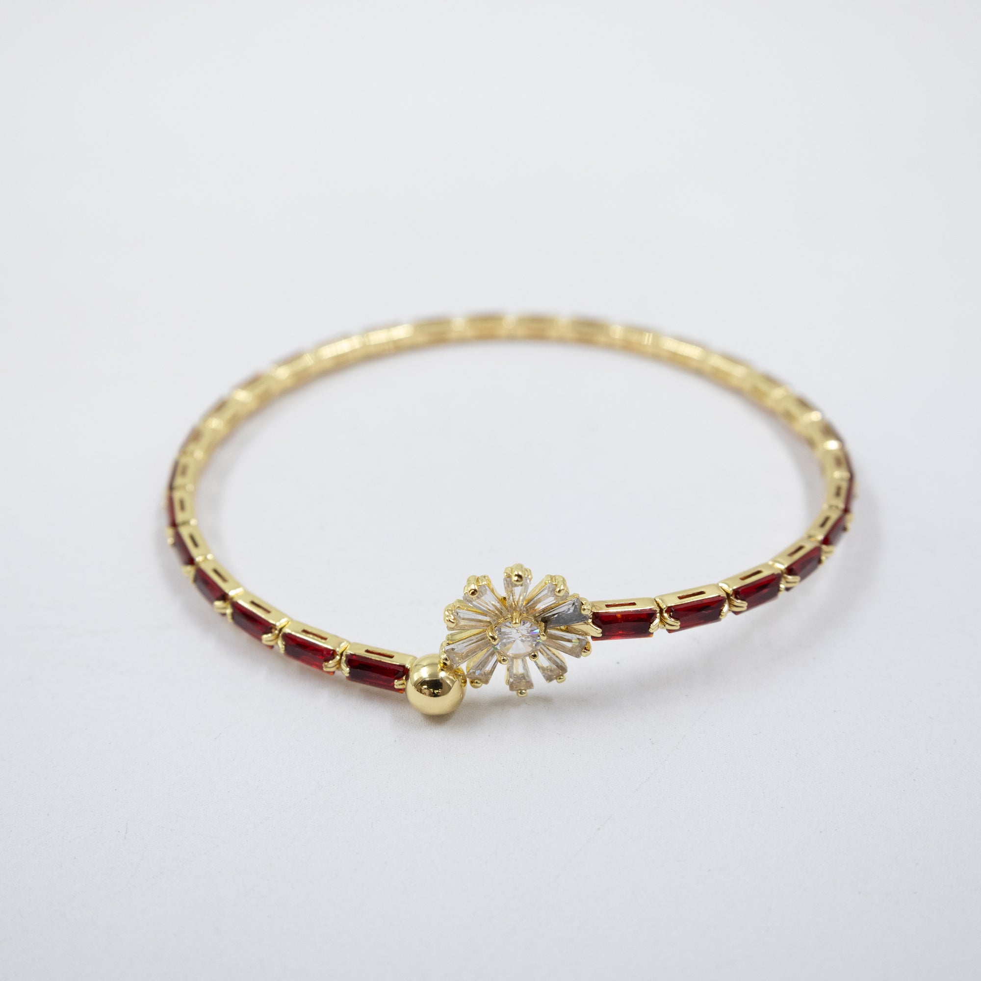 Pulsera Dorada con Piedras M2 Oro Laminado